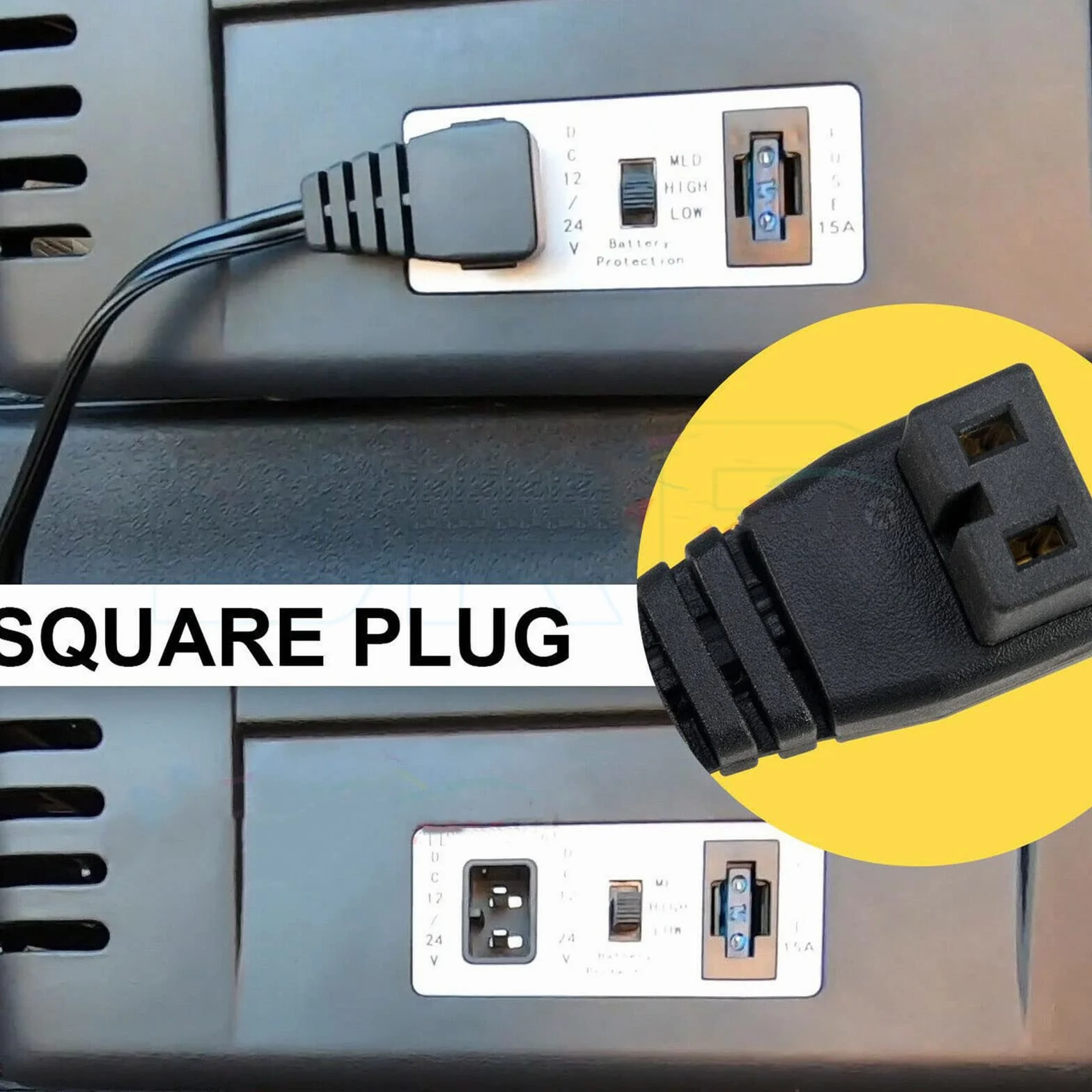 Mini lodówka 12 V DC, 2 piny, kabel zasilający do lodówki Mobicool, lodówki, zamrażarki samochodowej (RA 3M)