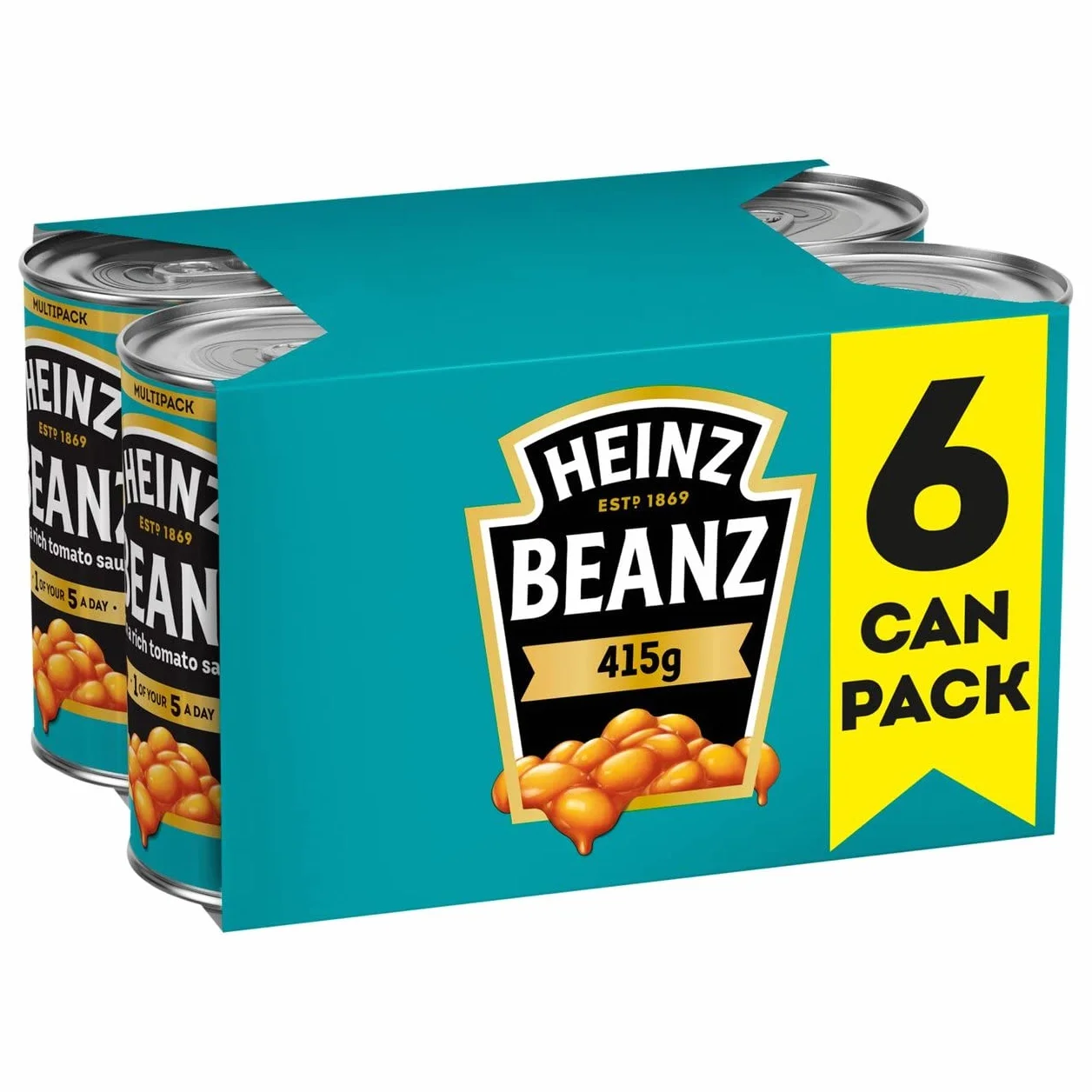 Heinz Baked Beanz 6 x 415 g w sosie pomidorowym