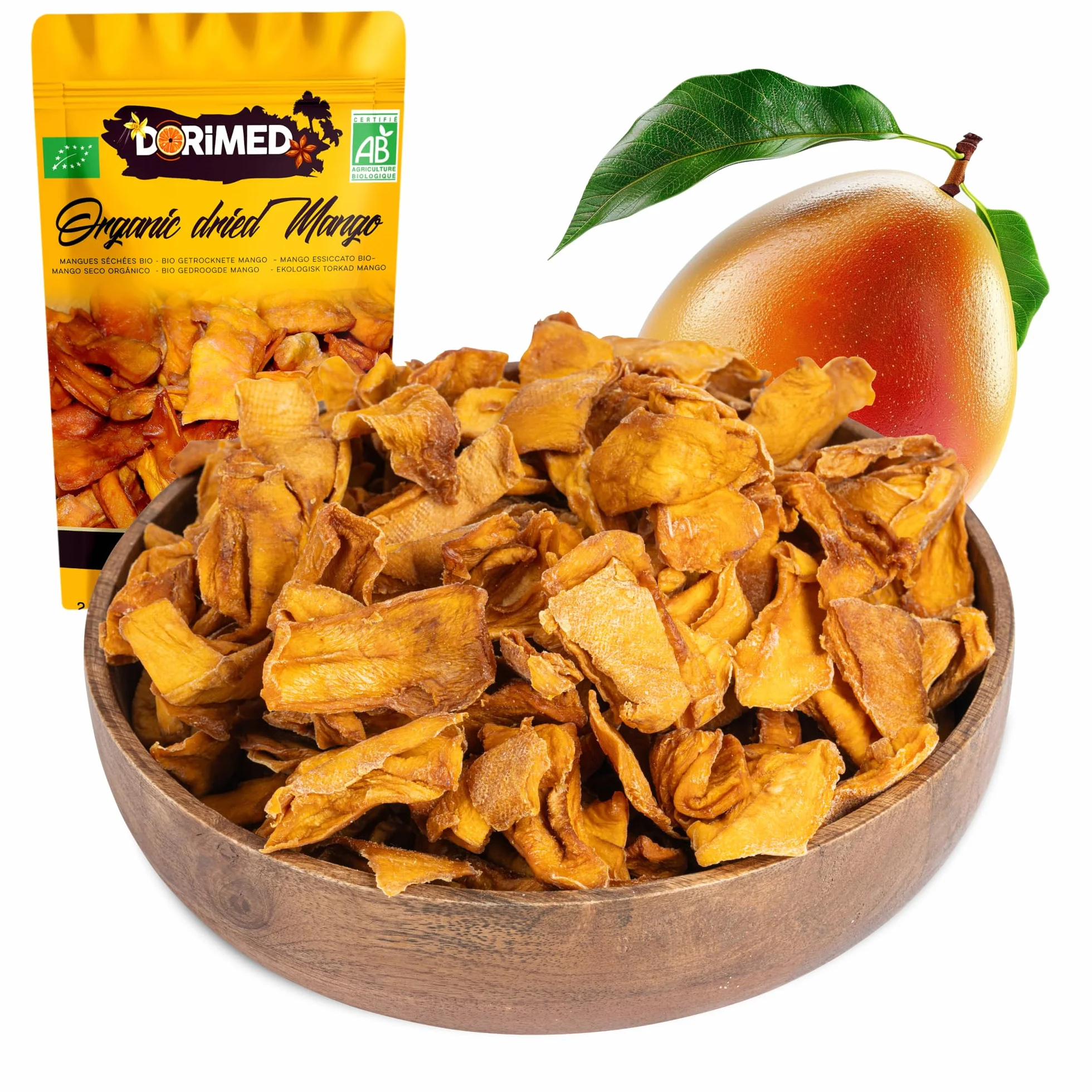 Mango suszone niesłodzone 1 kg kawałków naturalne bez dodatków Dorimed