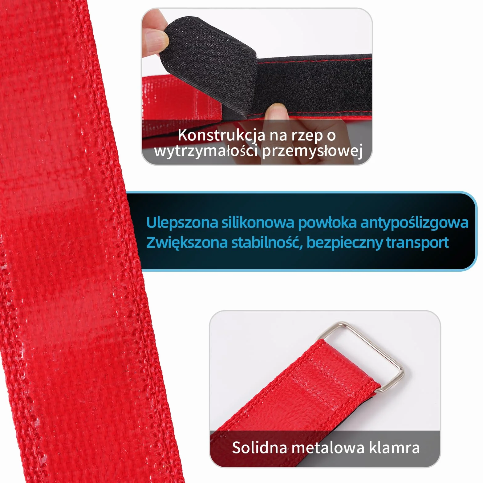Trilancer Paski do Bagażnika Rowerowego 4 szt 66 x 3,8 cm Antypoślizgowe