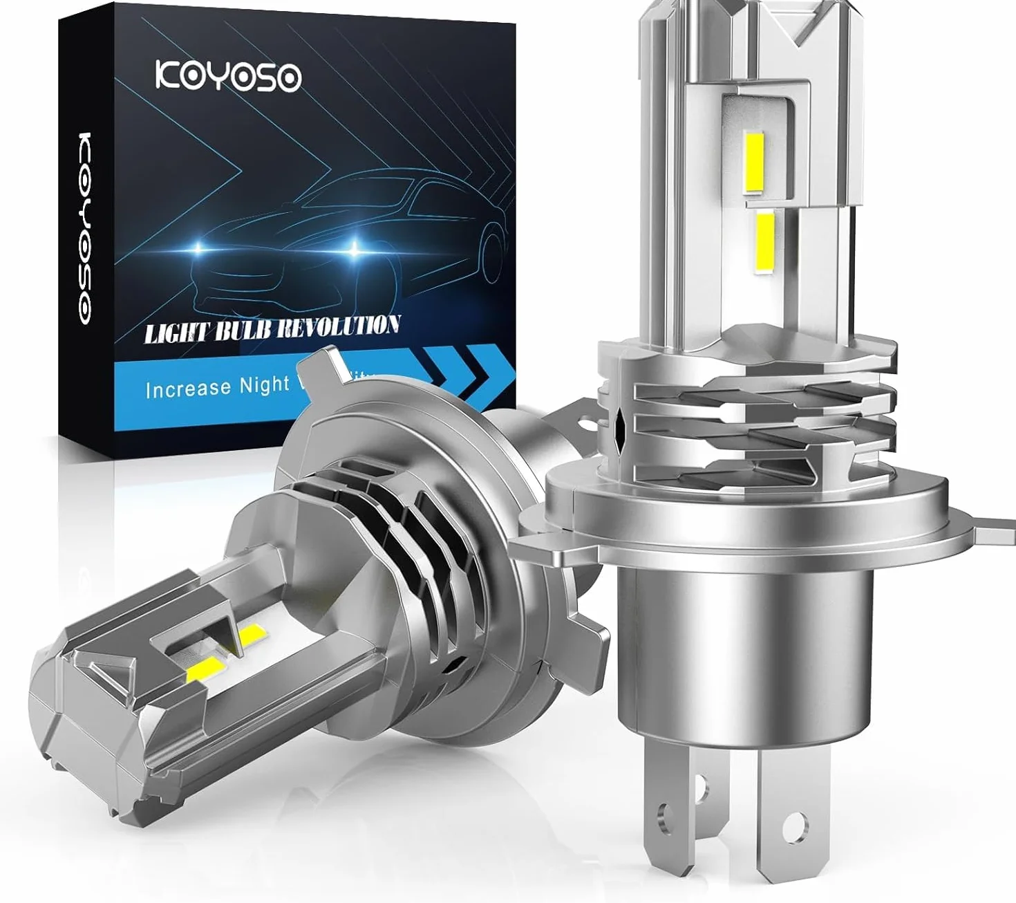 KOYOSO H4 żarówka LED 50W 10000LM 12V do motocykli i samochodów