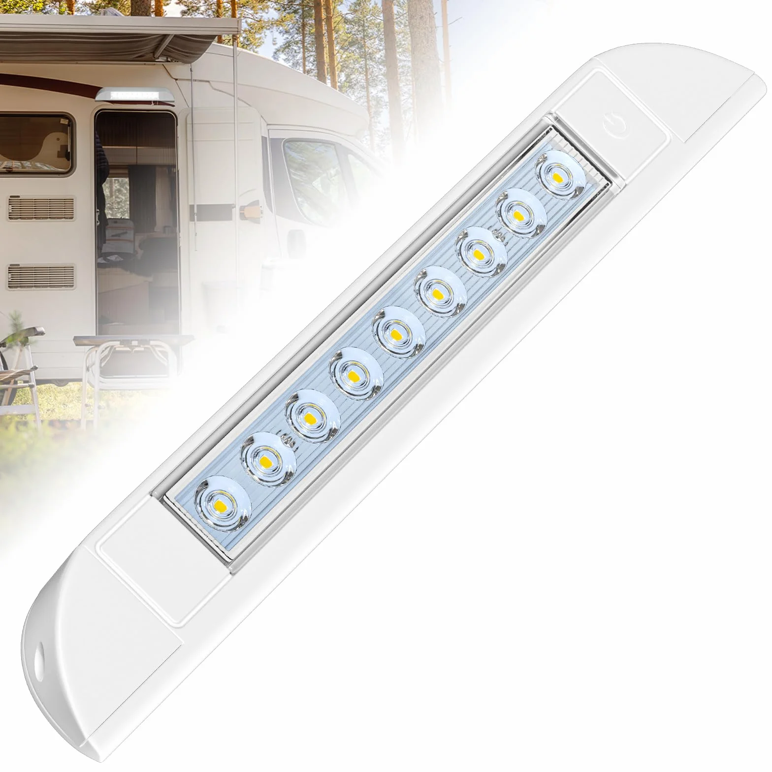 12 V LED przedsionek namiotowy LED 12 V IP67 wodoszczelny DC 12-24 V 4 W 6000 K 550 lm do przyczep kempingowych, łodzi, oświetlenia LED, lampa zewnętrzna, akcesoria do przyczep kempingowych