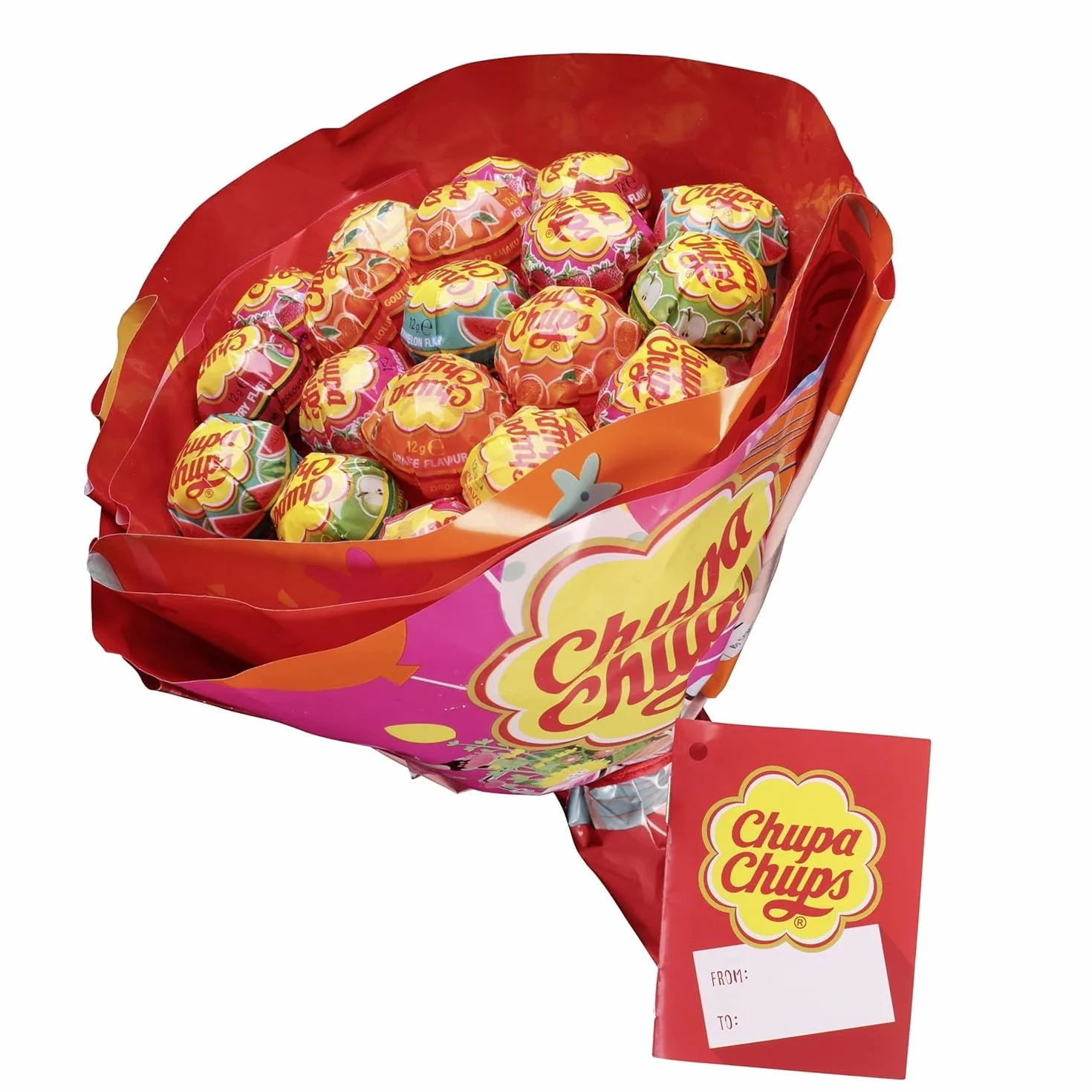 Chupa Chups Lolli Flower Bukiet z Lizaków, Mieszanka Owoców, 19 sztuk