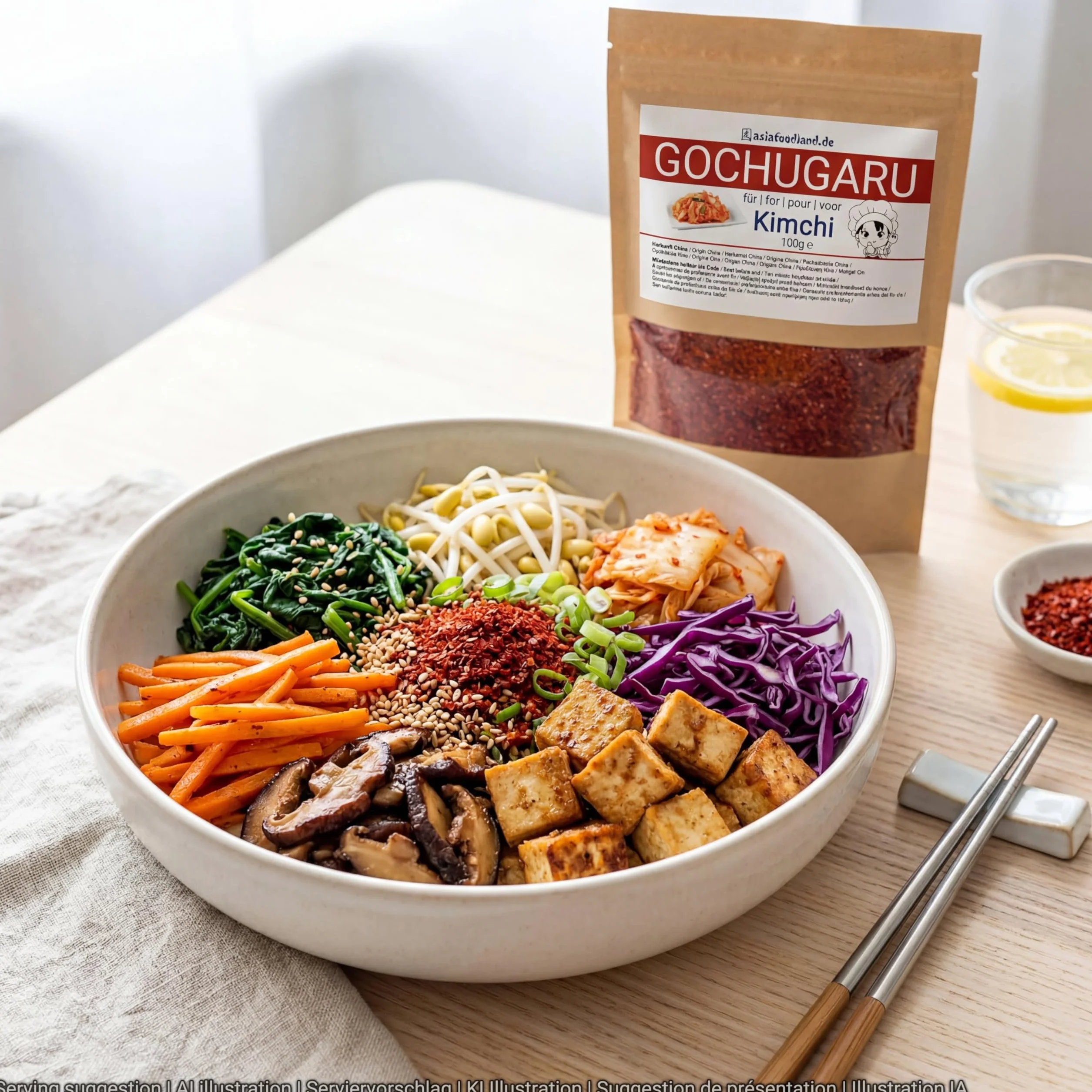 asiafoodland - Gochugaru - Chili w proszku do Kimchi - czerwona papryka w proszku, 1 opakowanie (1 x 100 g)