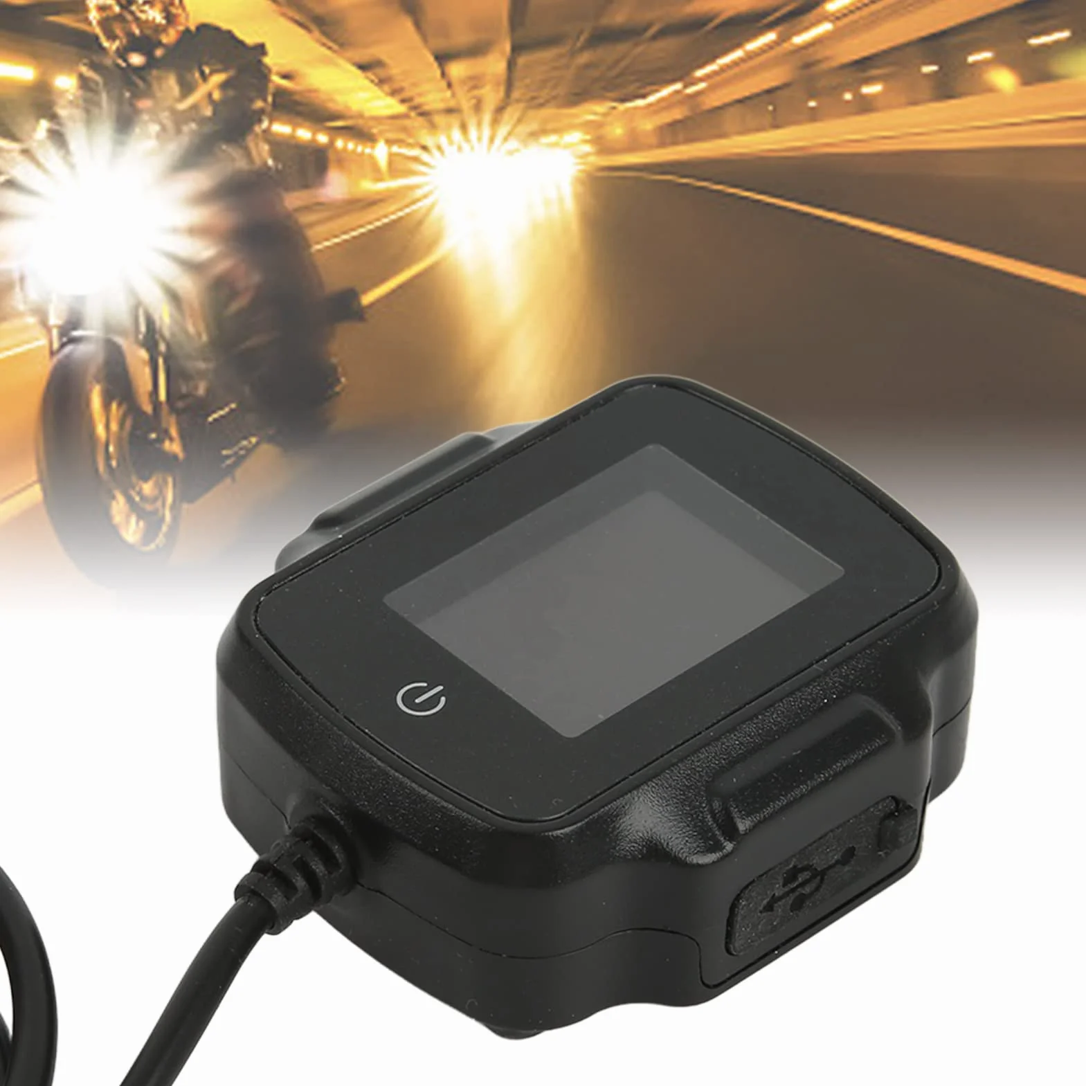 System monitorowania ciśnienia w oponach motocyklowych z 2 czujnikami zewnętrznymi, TPMS, ładowanie przez USB 12 V, bardzo precyzyjny wyświetlacz