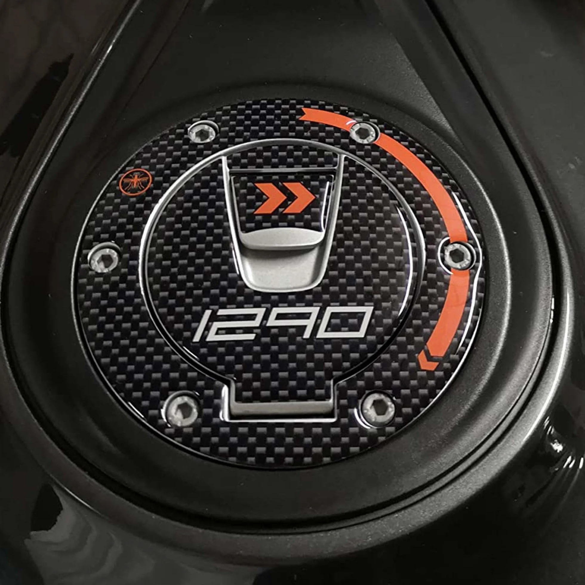 labelbike - Naklejka na Korek wlewu paliwa, żel 3D, Motocykl, kompatybilna z elektronicznym systemem bezkluczykowym KTM 1290