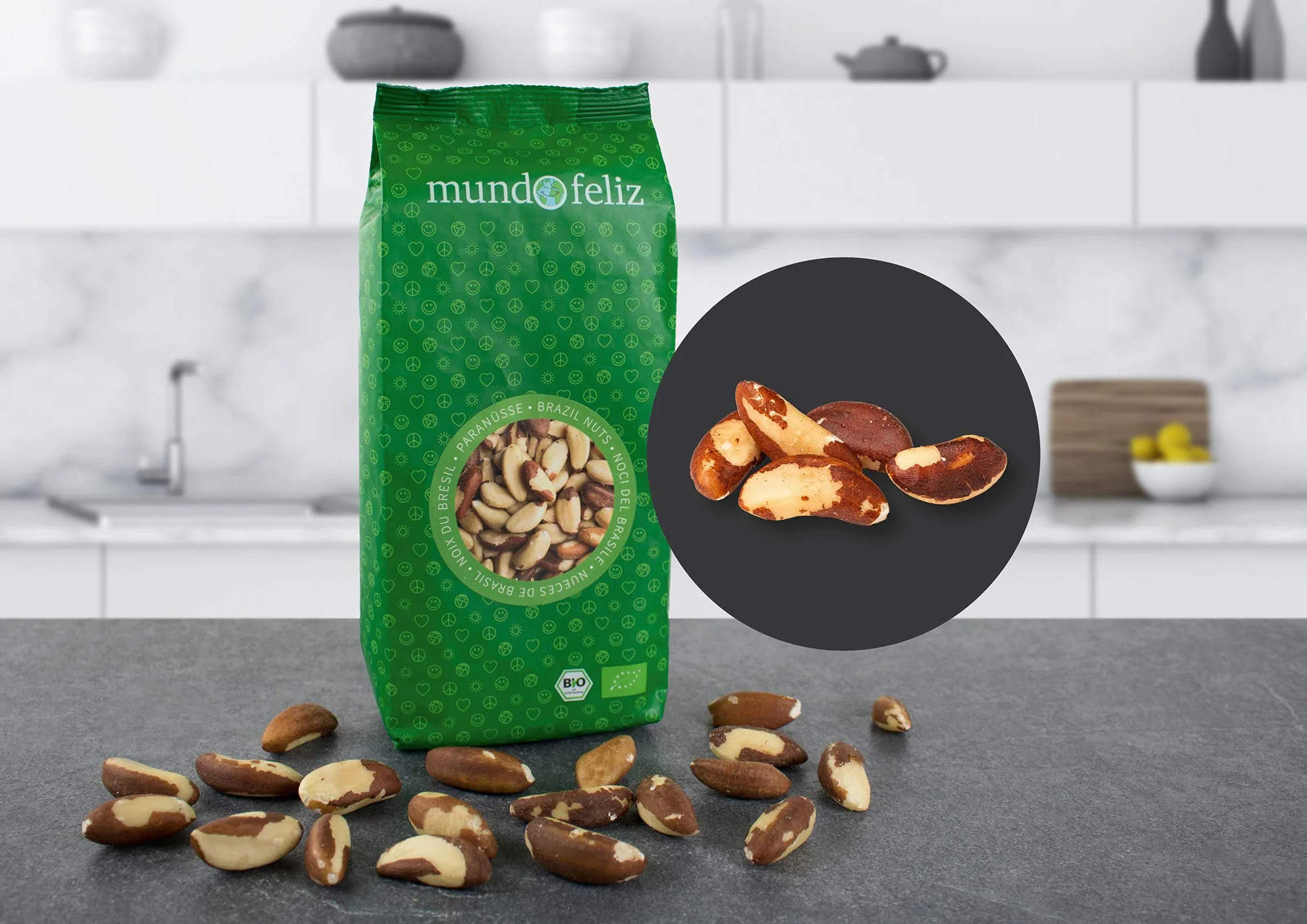 Mundo Feliz Organiczne Orzechy Brazylijskie, Całe, 2 X 500 G
