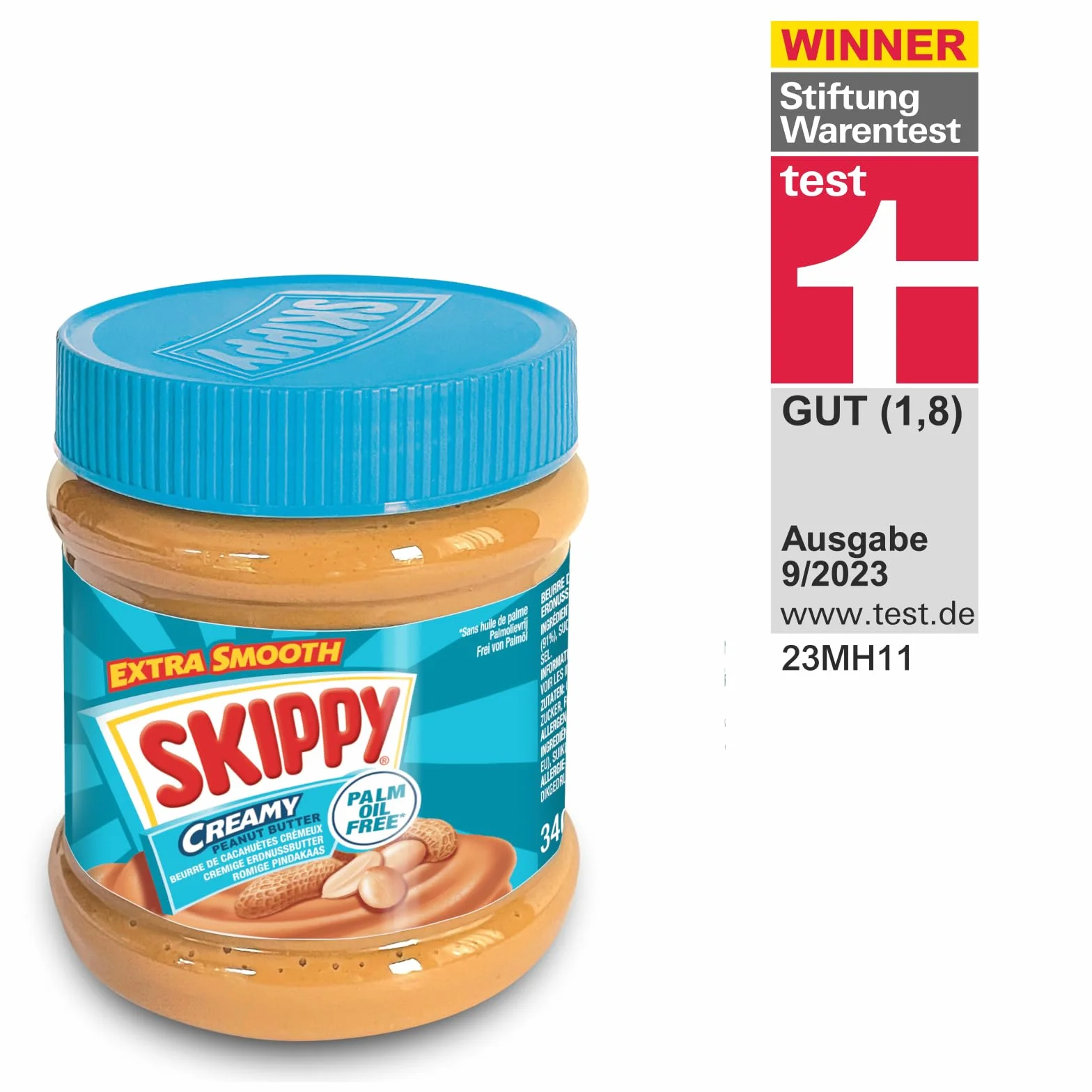 Skippy Gładkie masło orzechowe 340 g opakowanie 2 szt.