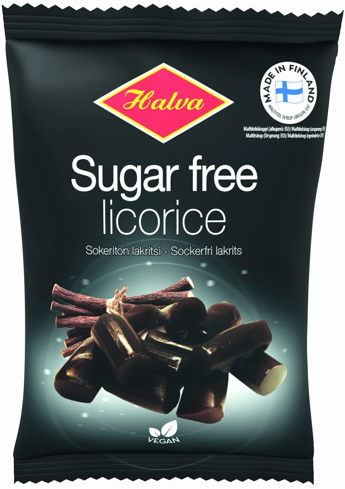 Halva Fińska lukrecja bez cukru 90 g