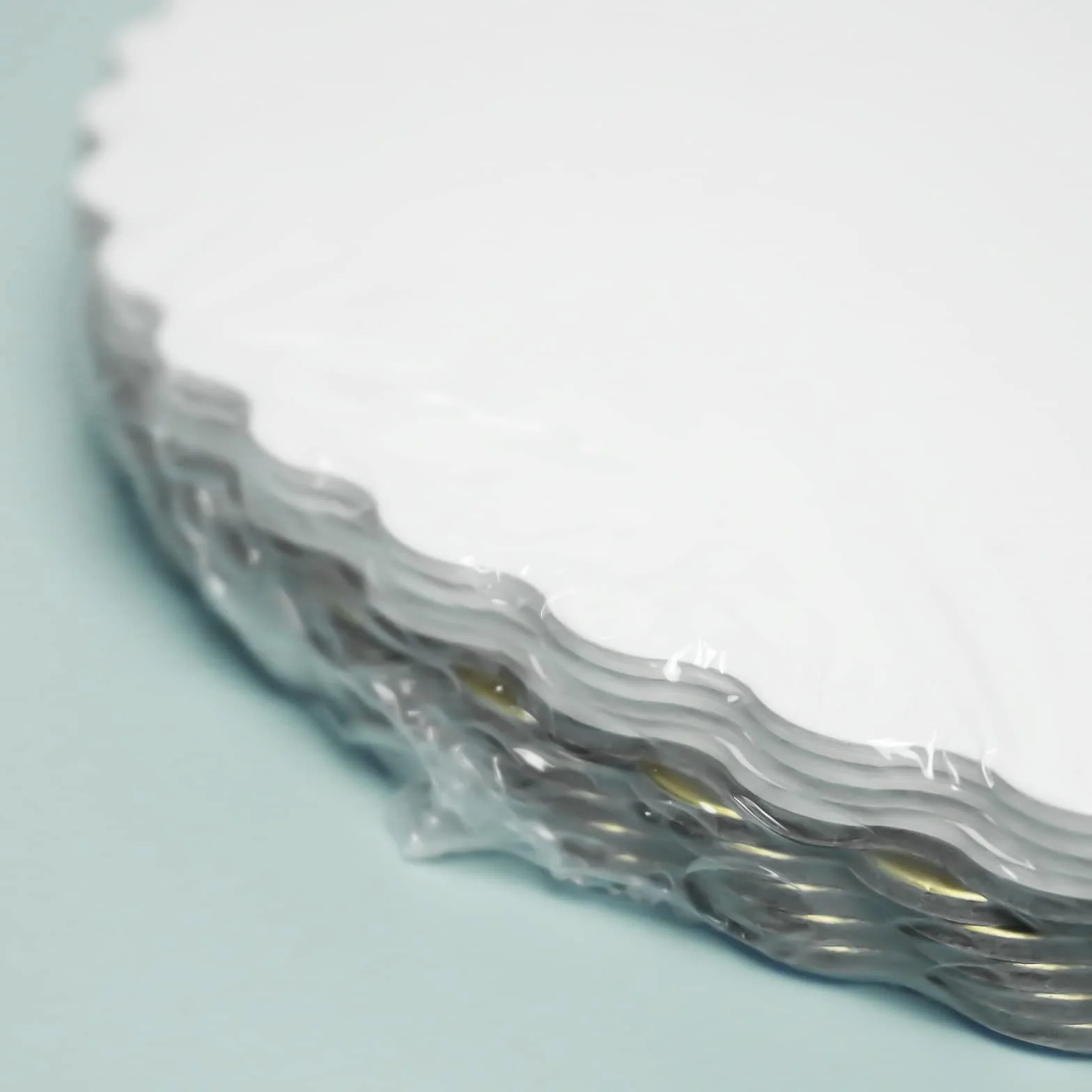 Cake Drum Gold Biały Papierowy Cake Board Ø 20 cm 10 sztuk