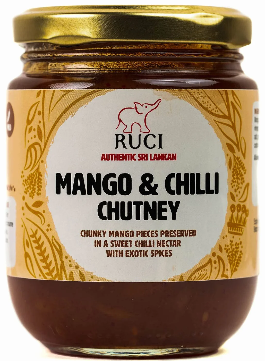 RUCI Sri Lankan Mango Chilli Chutney, kawałki mango w słodko-pikantnym nektarze, 250 g
