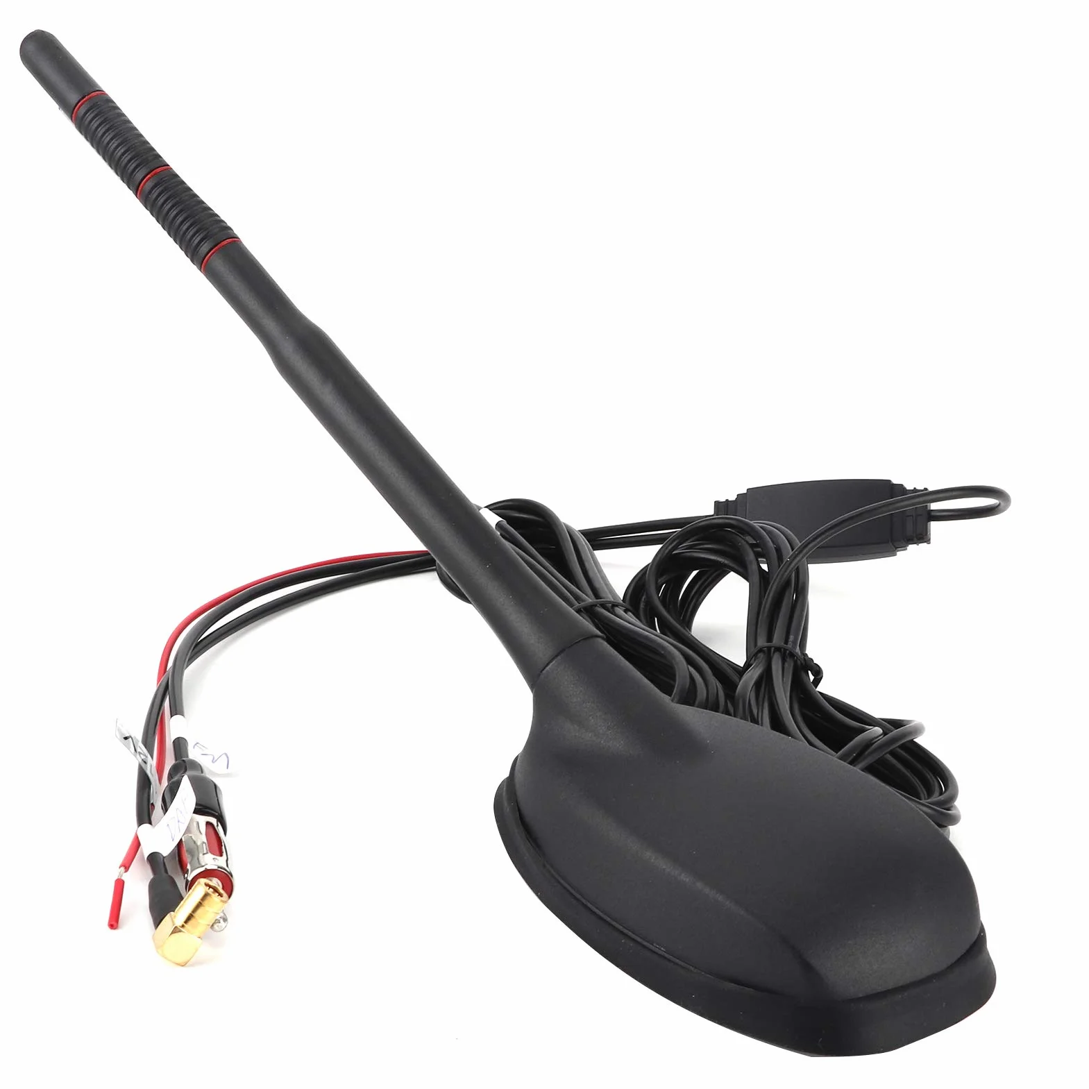 Antena Samochodowa DAB+GPS+FM Antena Samochodowa Radio Cyfrowe Kombinowana Antena Dachowa FM/AM ze Wzmacniaczem Wzmacniacz Sygnału Adapter SMB DIN z Przedłużaczem 5m do Radia