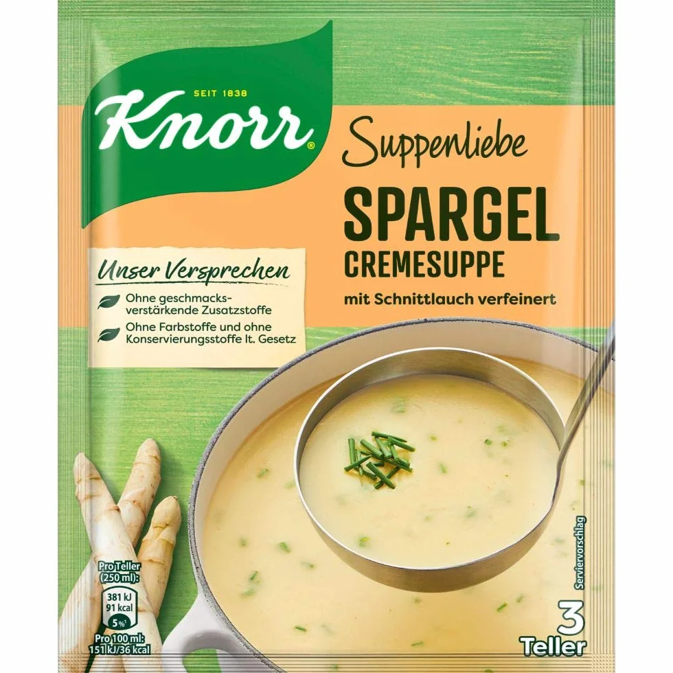 Knorr Suppenliebe krem do szparagów, 9 x 750 ml
