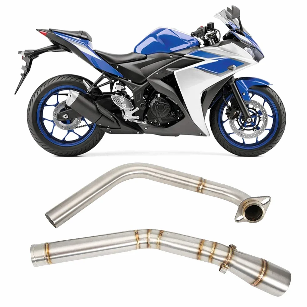 KIMISS Rura łącząca środkowa wydechu do YZF R15 i MT-15 2008-2017 | Kompatybilna z tłumikiem | Wysoka jakość
