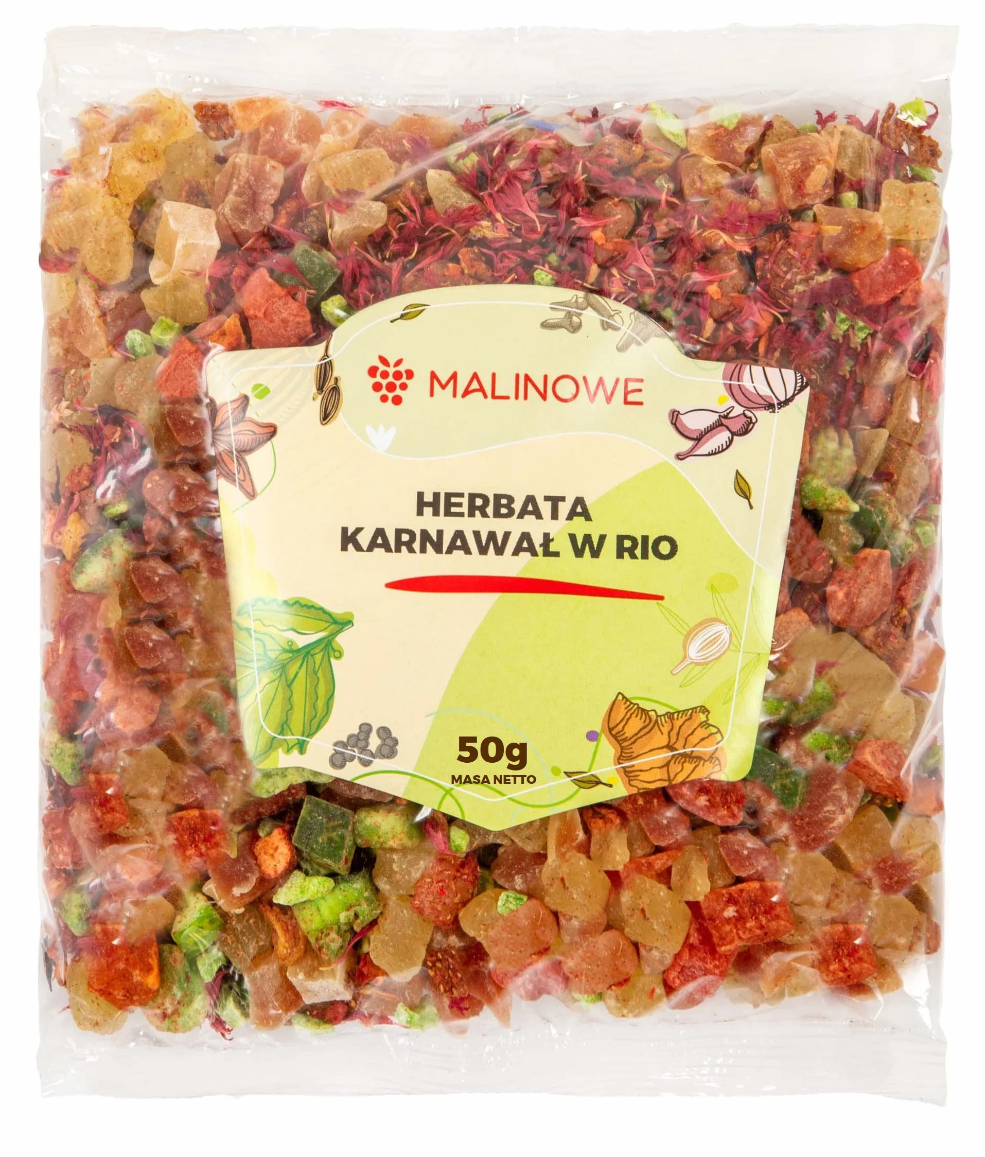 Herbata KARNAWAŁ W RIO Malinowe Papaja Cytryna 50g