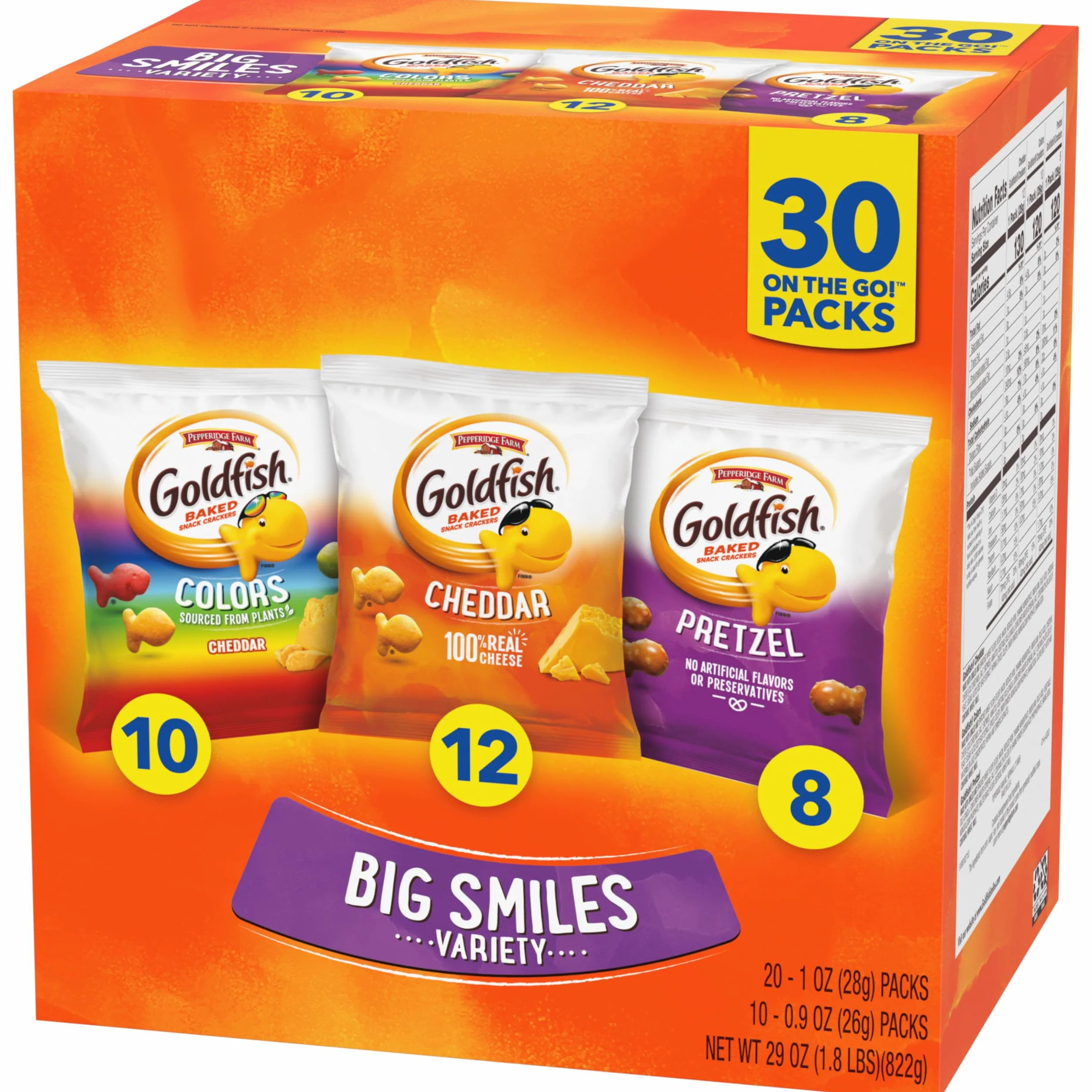 Pepperidge Farm Goldfish Variety Pack Classic Mix, 29 Ounce
