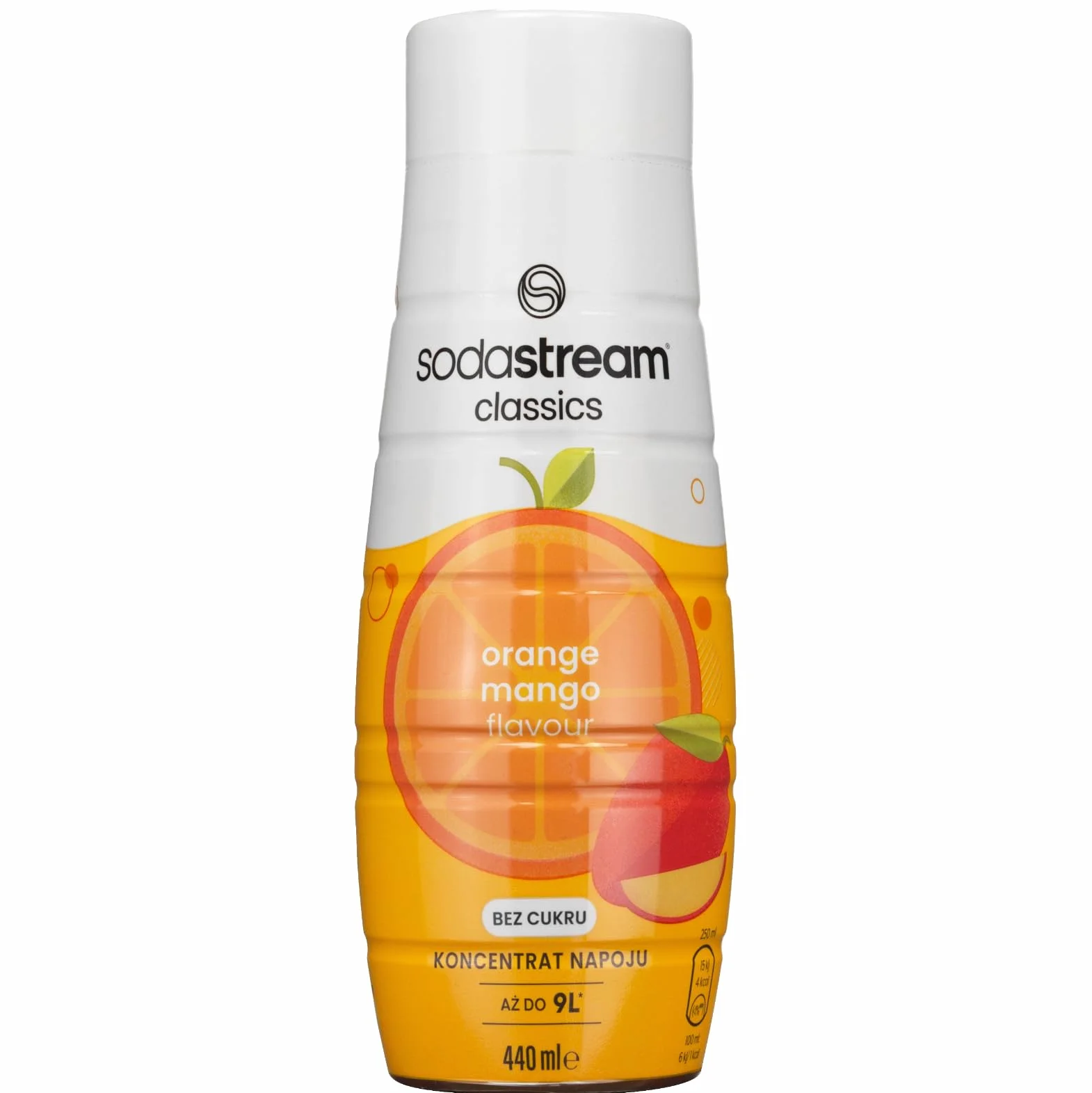 Sodastream 3x SYROP POMARAŃCZA MANGO BEZ CUKRU SOK DO WODY 9L NAPOJU