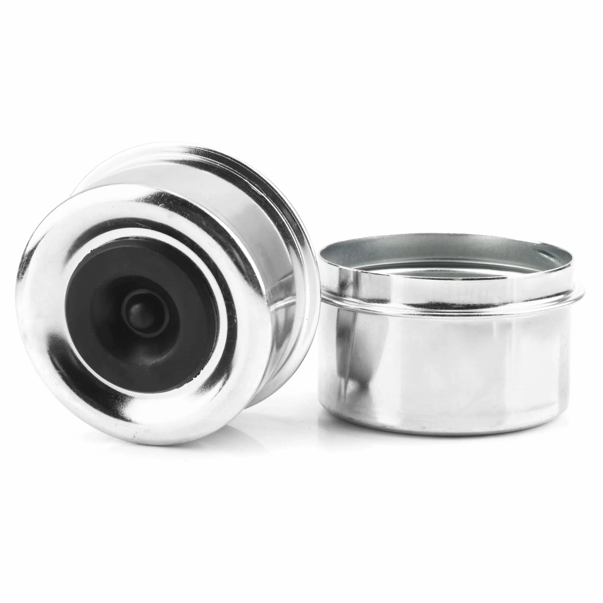 RhinoTuning Zestaw zaślepek przeciwpyłowych 62 mm średnica 68 mm chromowane