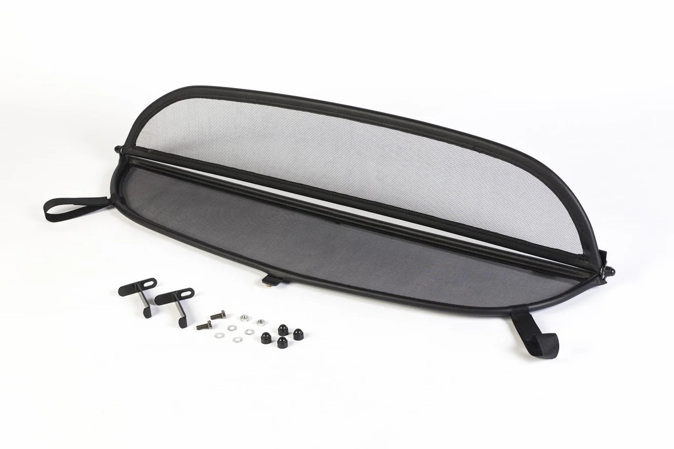GermanTuningParts Windschott do Mercedes SL R230 2001-2011 - składany - czarny | owiewka | blokada wiatru | Deflektor wiatru