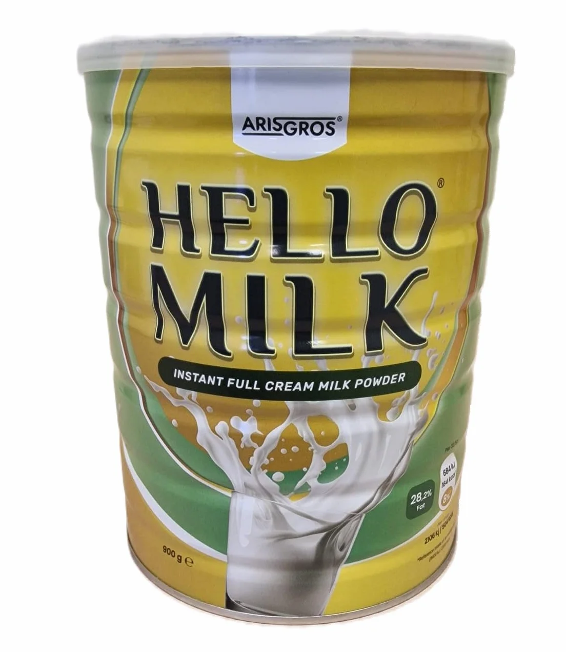 HELLO MILK 900g (Arisgros) - Natychmiastowe pełne mleko w proszku (Instant Full Cream Milk Powder) min. 28% tłuszczu