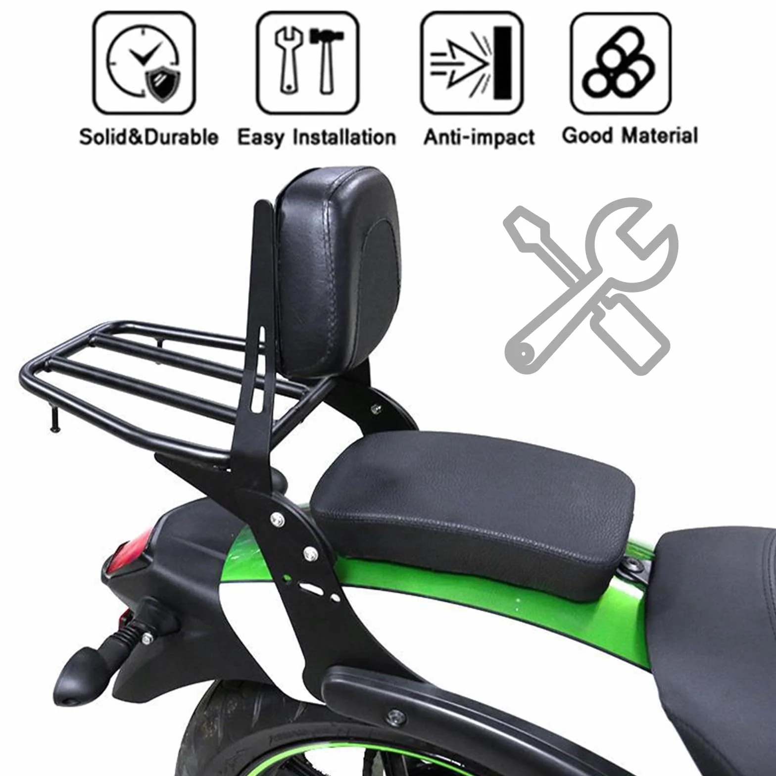 Motocykl Sissy Bar Oparcie z tylnym bagażnikiem dla Kawasaki Vulcan S 650 VN650 Top Box Rozszerzony metalowy wspornik tylny tylny pasażer