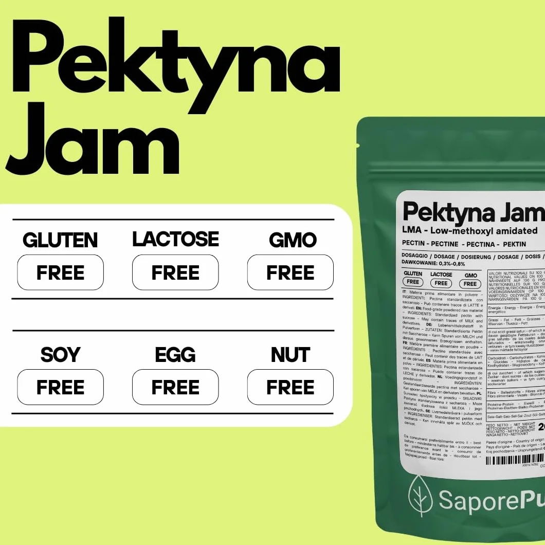 Pektyna Jam w proszku 200 g Saporepuro – bez glutenu do dżemów niskocukrowych