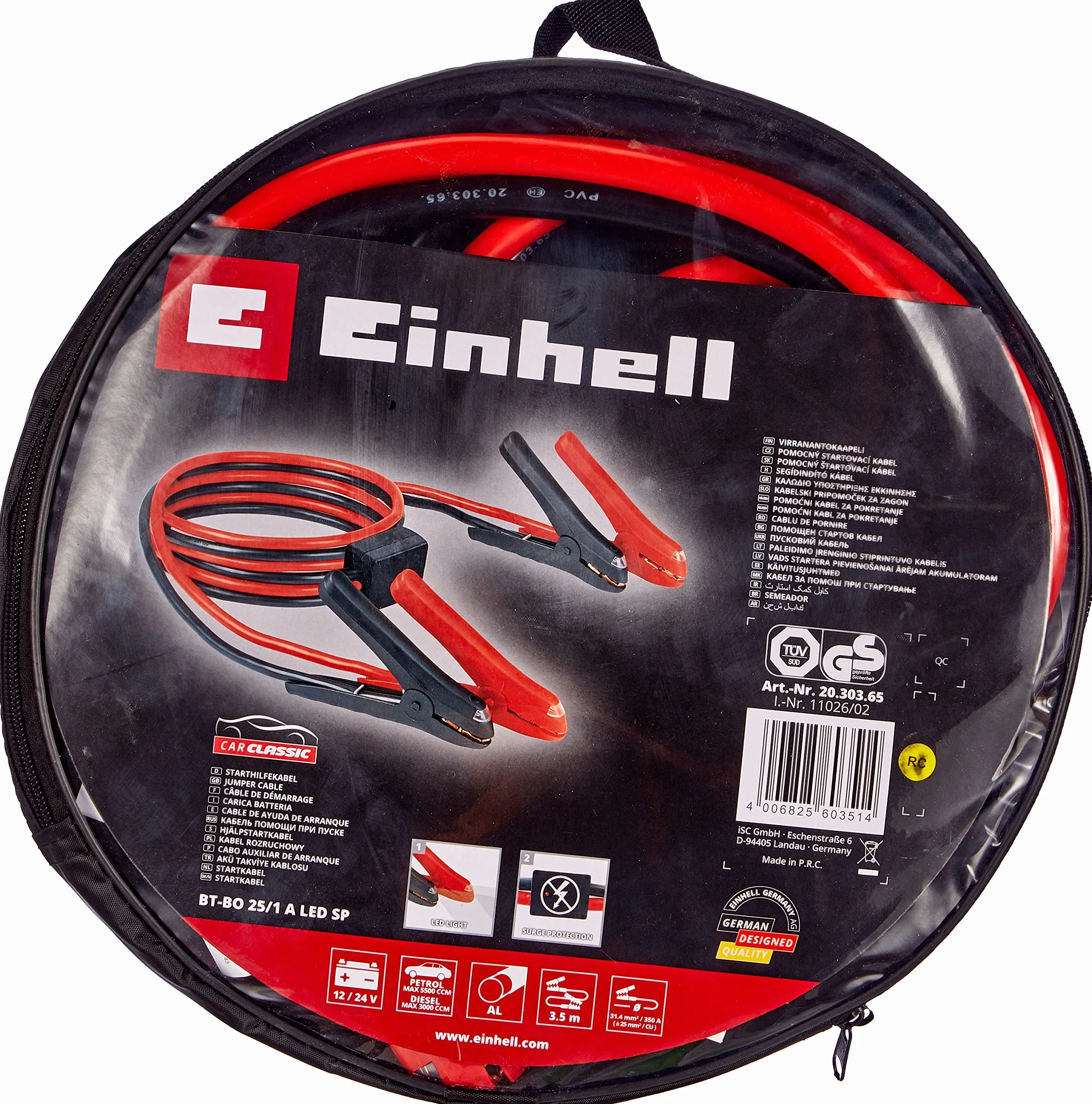 Einhell Kabel Rozruchowy Do Silników Benzynowych i Diesla, 3,5 m