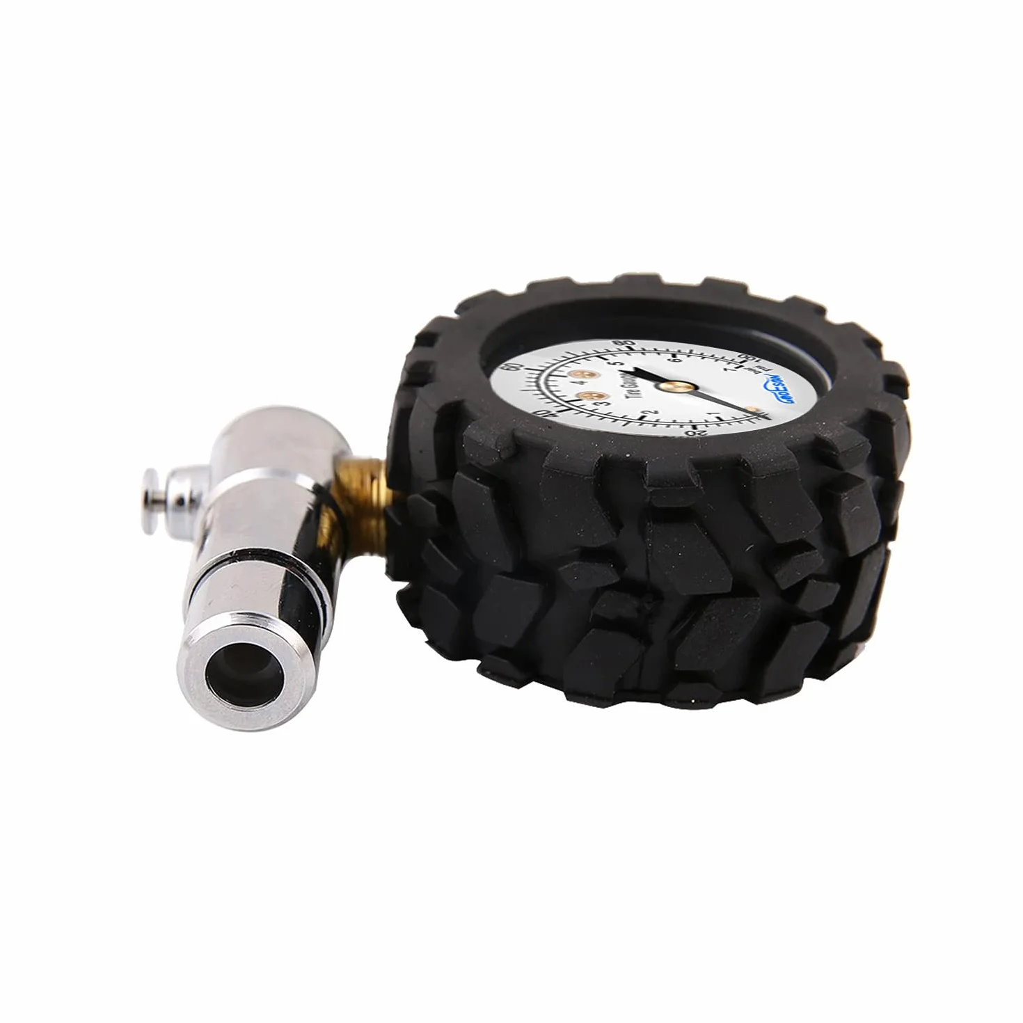 Godeson Manometr do opon rowerowych, 100 psi/7 barów, manometr do zaworu Presta, akcesoria rowerowe odpowiednie do roweru szosowego, wskaźnik mechaniczny, brak baterii