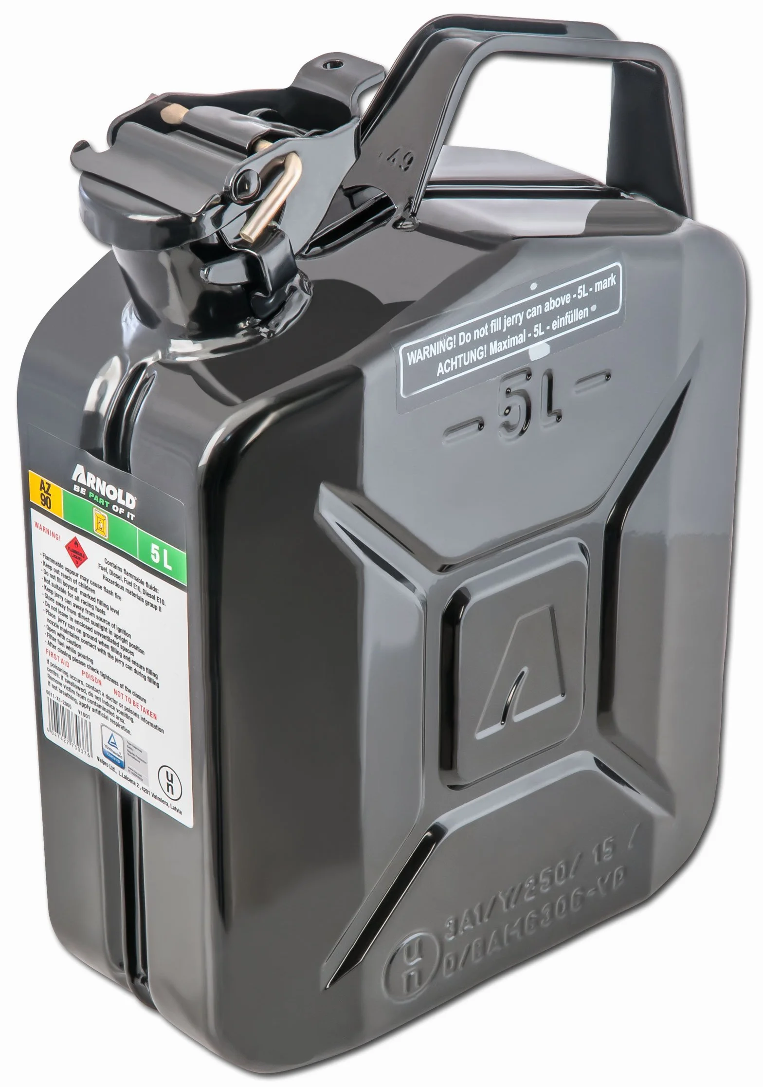 Arnold 6011-X1-2000 Kanister Na Paliwo, Czarny, 23 x 12 x 31 cm; 1.78 kg, 5 l