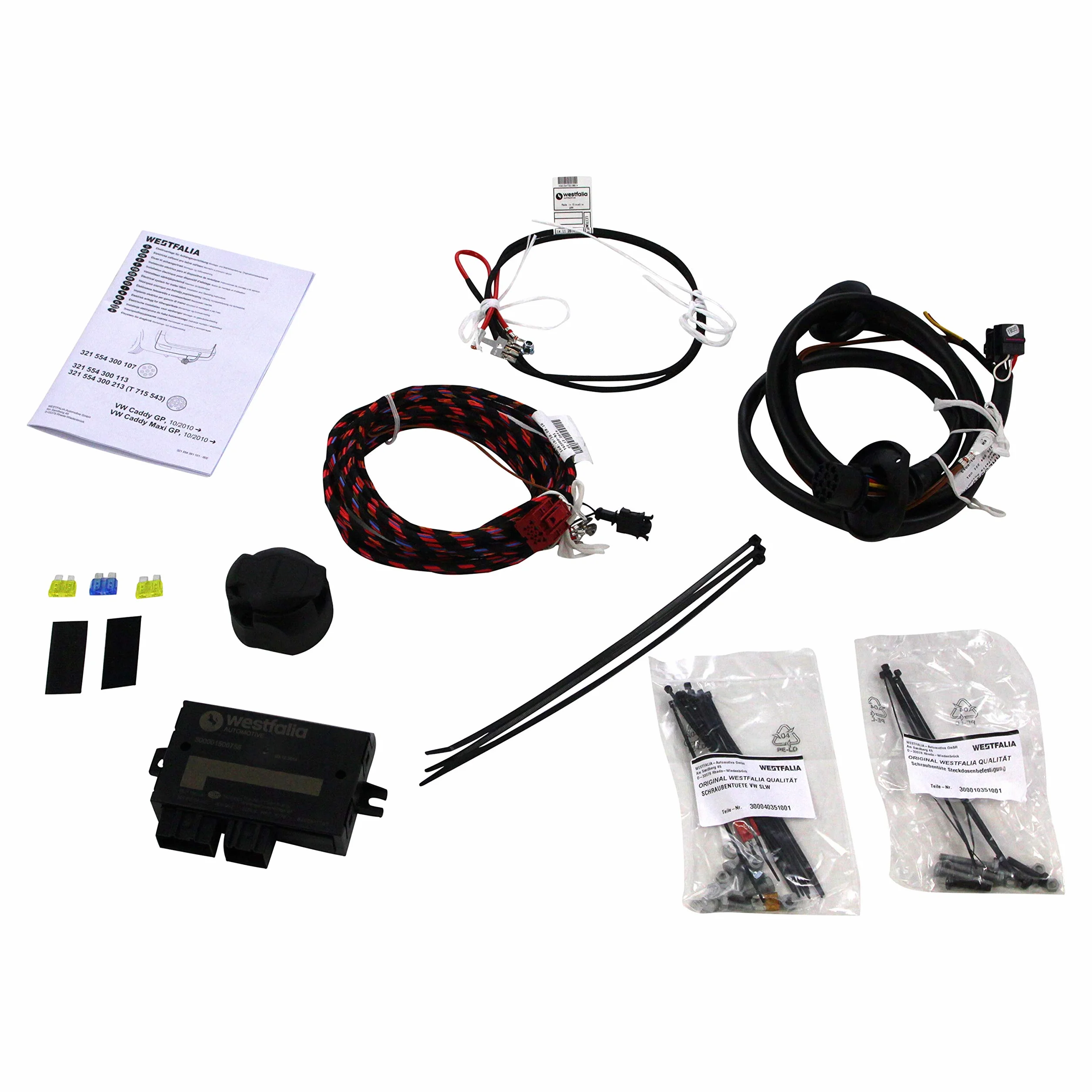 Westfalia zestaw elektryczny 13-biegunowy do VW Caddy 3 4 Life 4x4 4-Motion od 09/2010