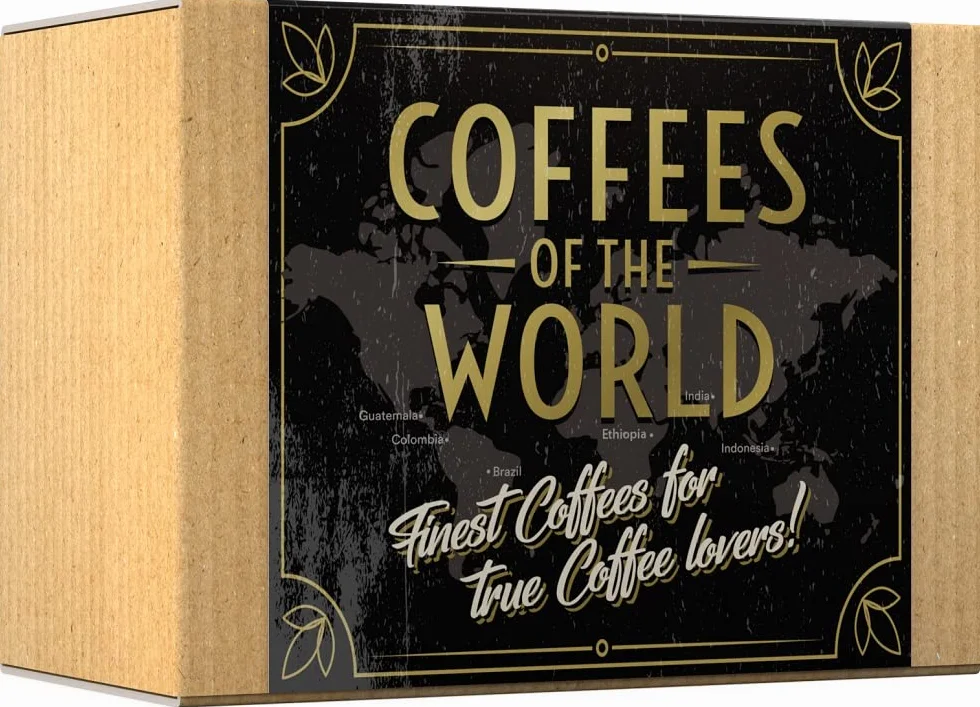 Zestaw Kawa Mielona COFFEES OF THE WORLD 600g (6 x 100g) 6 Kaw Jednorodnych