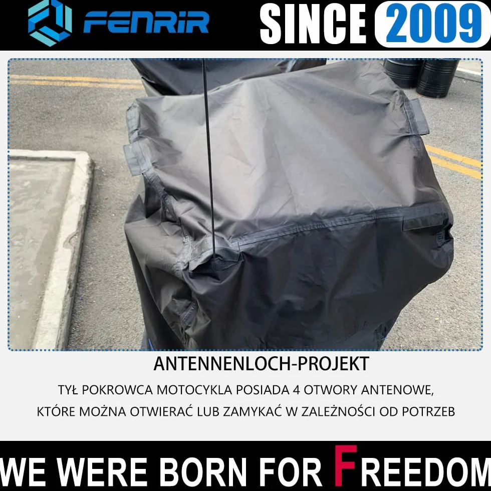 FENRIR 275CM 420D Plandeki i pokrowce na motocykle wodoodporny ochraniać kompatybilny z BMW K1600GTL R18 Honda Gold Wing Tour Indian Pursuit Roadmaster Harley Street Glide Road Glide Ultra Limited