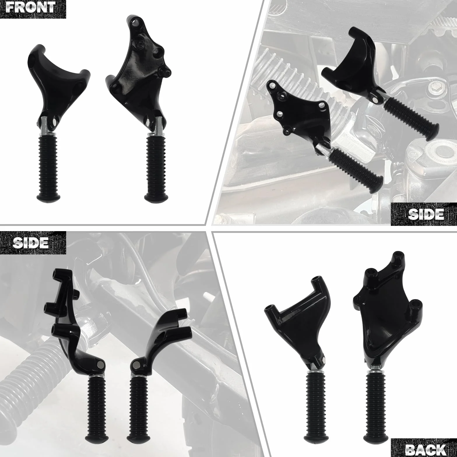 Motocyklowe tylne podnóżki pasażera podnóżki podnóżki i mocowanie pasują do Harley Sportster Iron XL 883 1200 Forty Eight Seventy Two 2014-2021