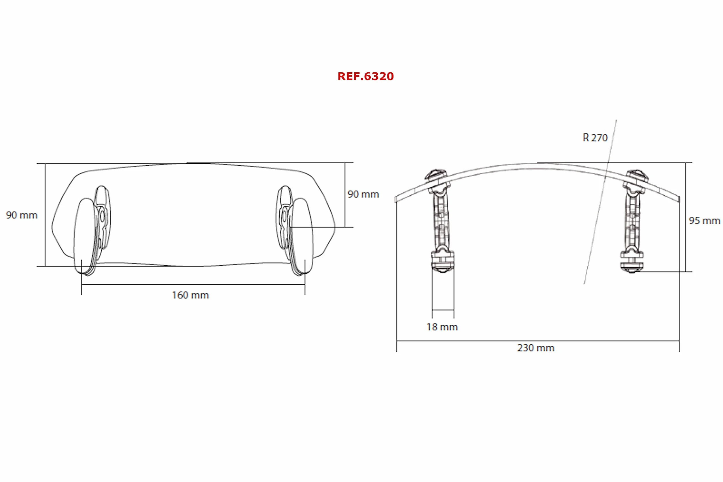 Puig 6320 W Wieloregulowany wizjer Clip-on, przezroczysty