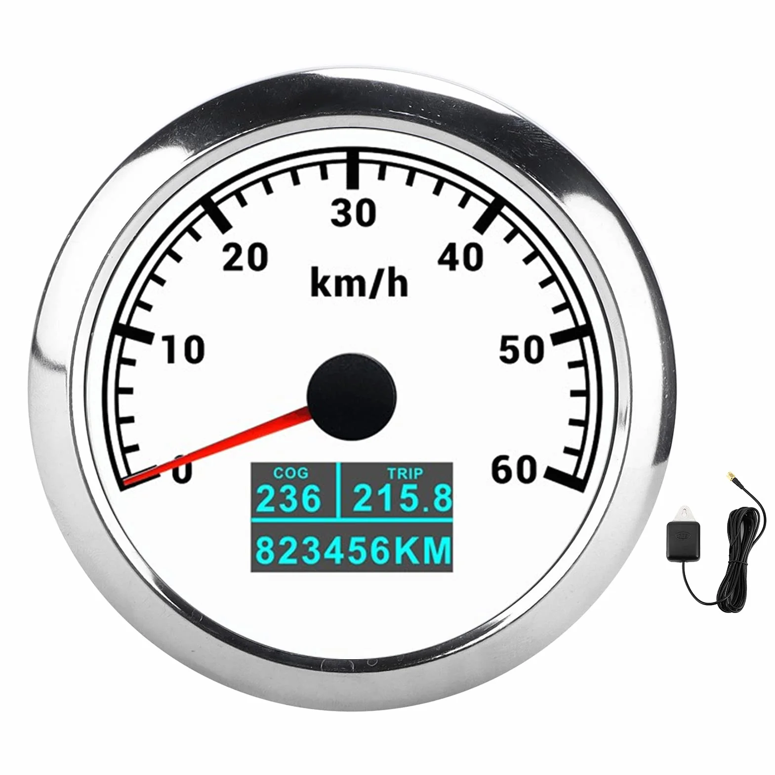 85MM Prędkościomierz GPS, 3 w 1 Cyfrowy Licznik Kilometrów Zestaw Miernika Prędkości, 60 Km/H Całkowity Przebieg Podróży COG Samochód Ciężarówka Prędkościomierz Motocyklowy Wskaź