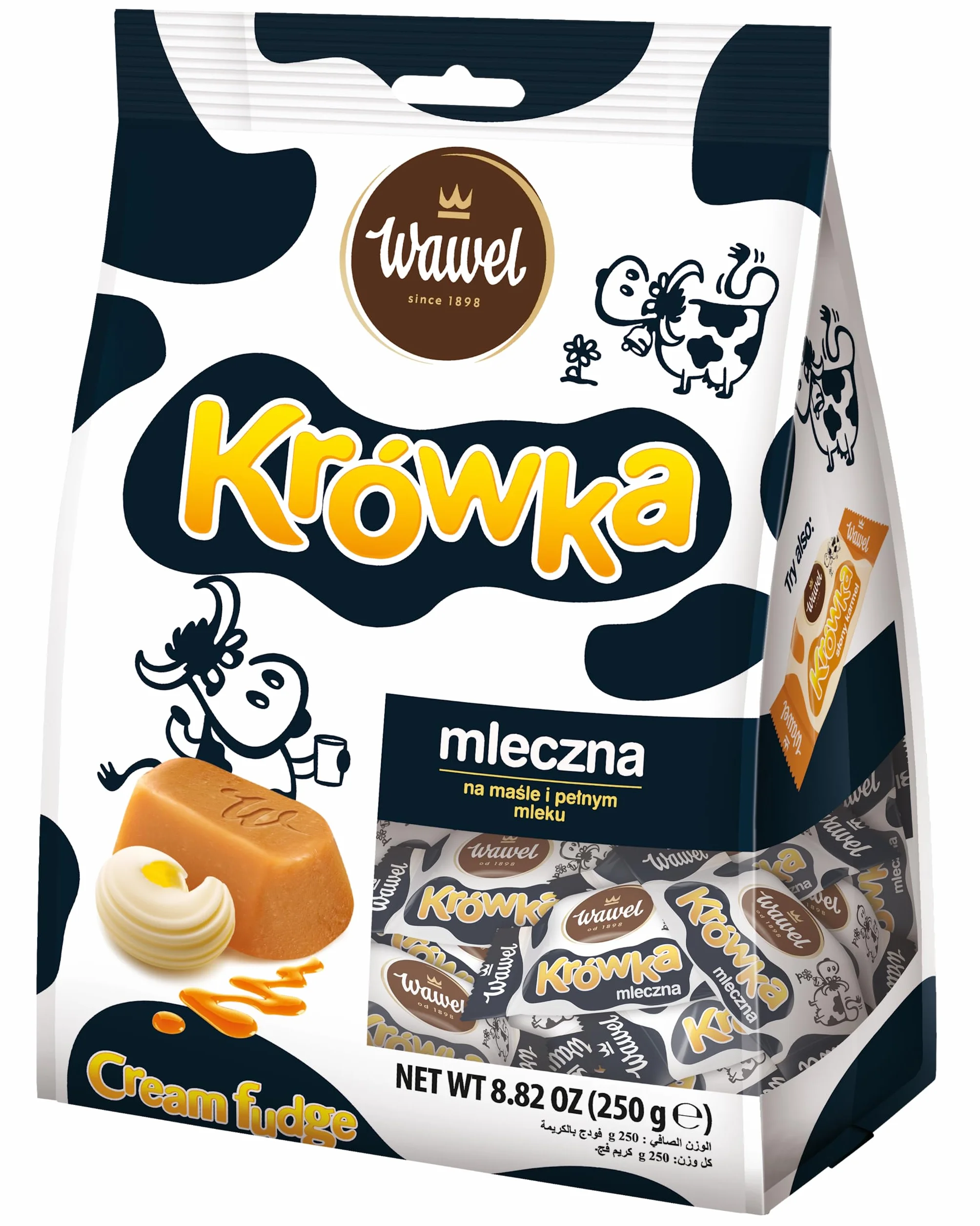 Wawel Krówka Mleczna Cukierki Pomadki mleczne 250g