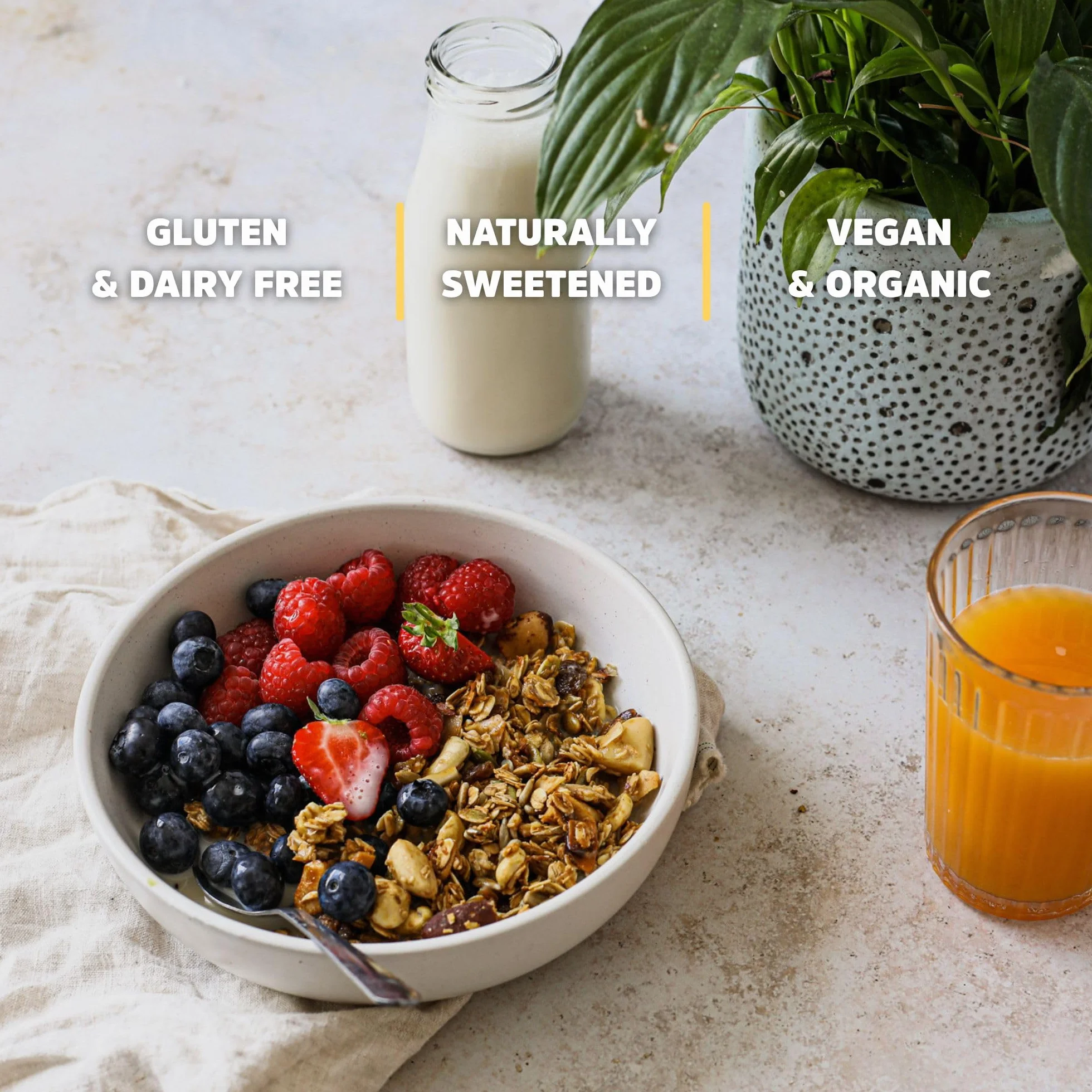 Rollagranola: Granola organiczna i orzechowa | 100% organiczna i naturalna żywność pełna, bez glutenu | wegańska | bez rafinowanych cukrów | opakowanie 400 g