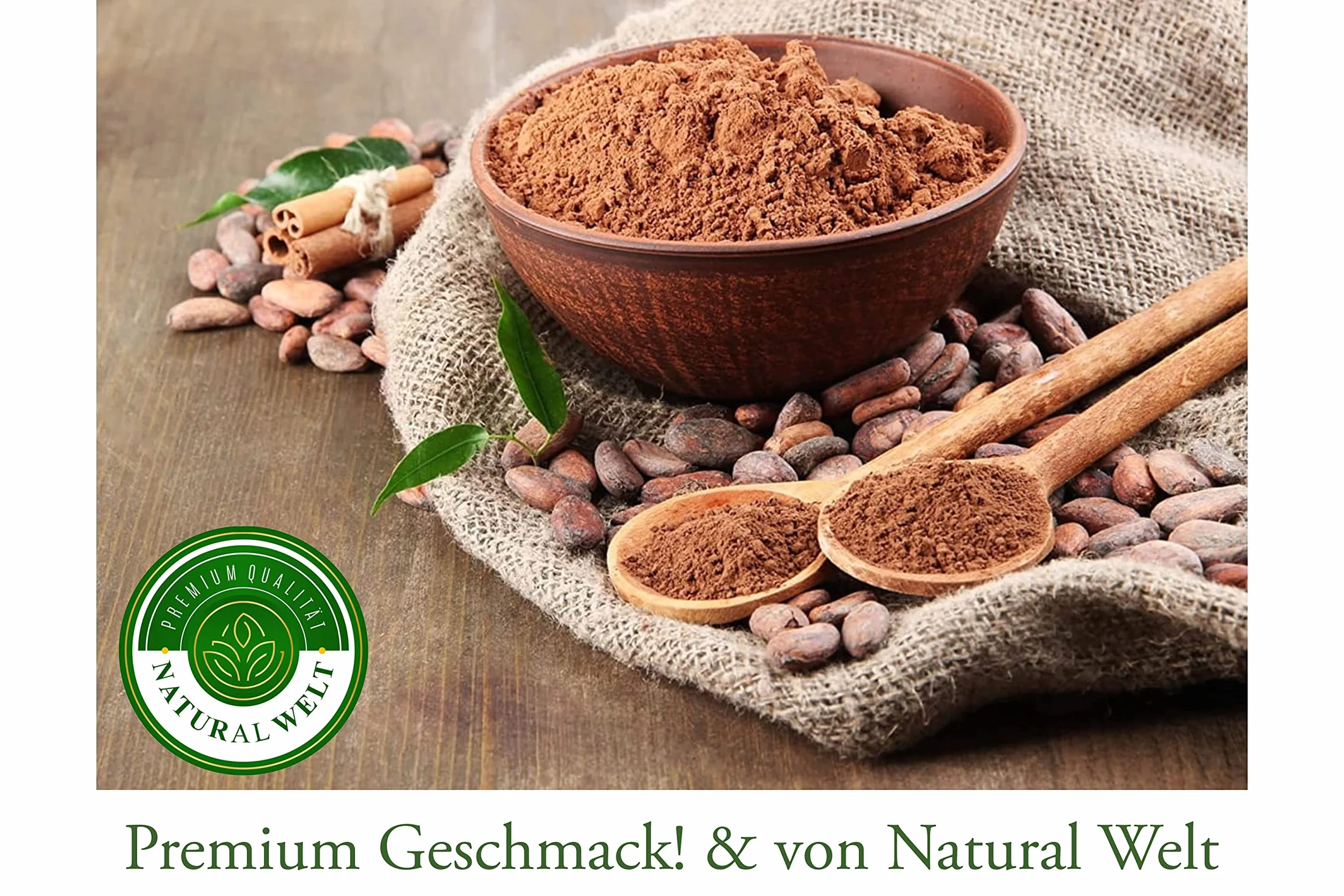 Natural Welt kakao w proszku 354 g. Surowe kakao w proszku do gorącej czekolady I z Peru I bez cukru, 100% naturalne kakao w proszku, z wysokiej jakości ziaren kakaowych