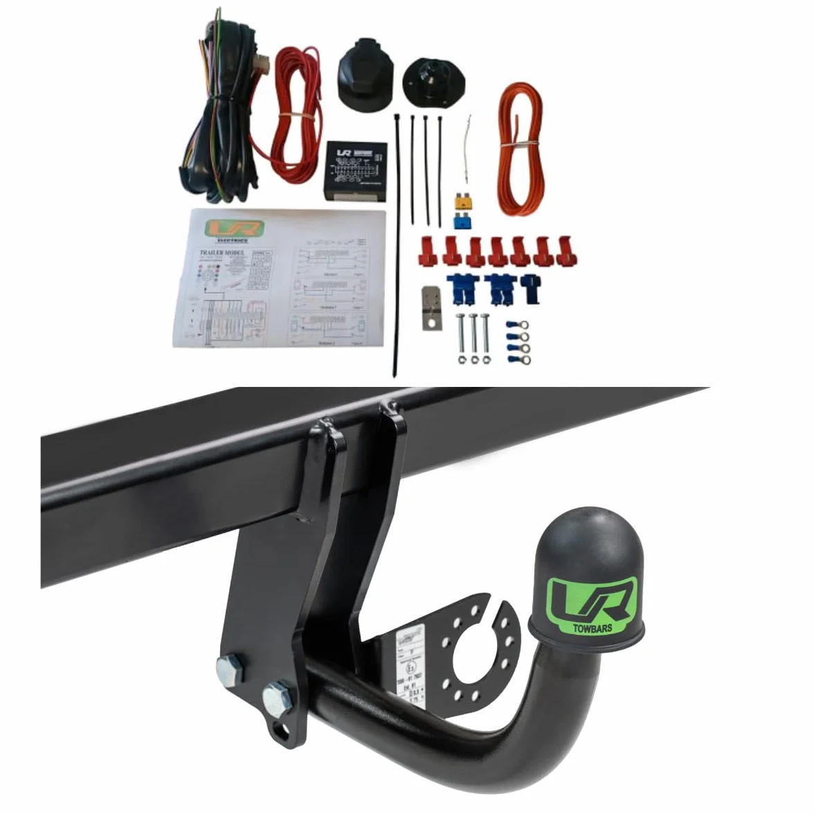 Umbra Rimorchi stały hak holowniczy i okablowanie 13P C2 kompatybilne z Renault CAPTUR CLIO SPORTER IV 31100/F 05/2013-12/2019