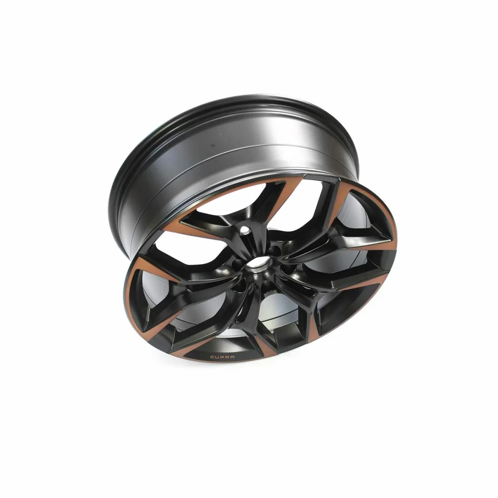 Seat 575601025AMXEB felga aluminiowa CUPRA 20 cali Tuning Sport Felga 8Jx20 ET40 5x112 Felga z lekkiego metalu, czarna matowa/miedziana