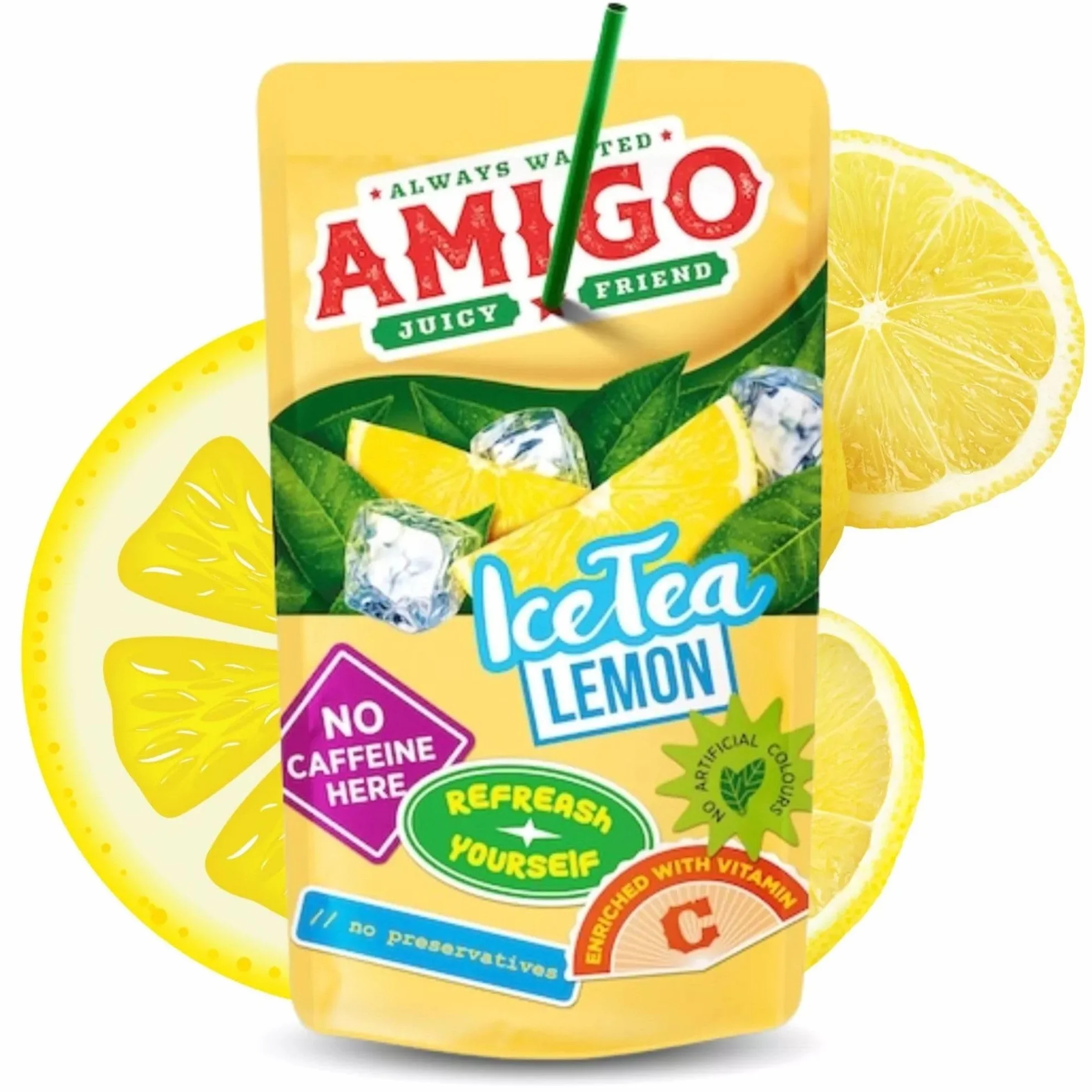 Amigo Juicy Friend sok owocowy dla dzieci ze słomką 8 szt