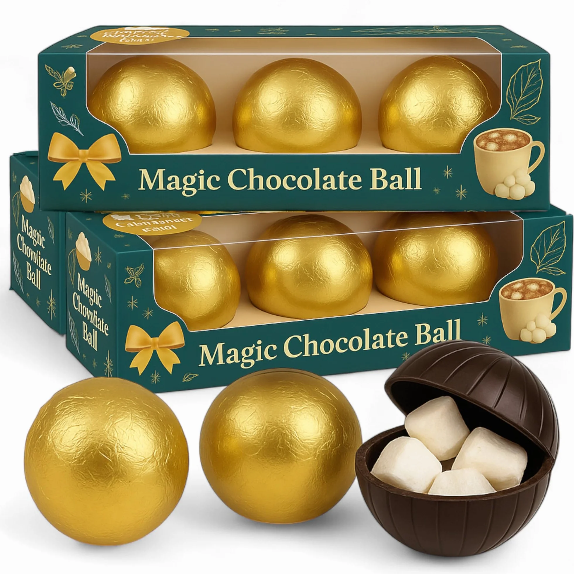 Magic Dark Chocolate Ball kule czekoladowe z piankami do gorącej czekolady 9 sztuk