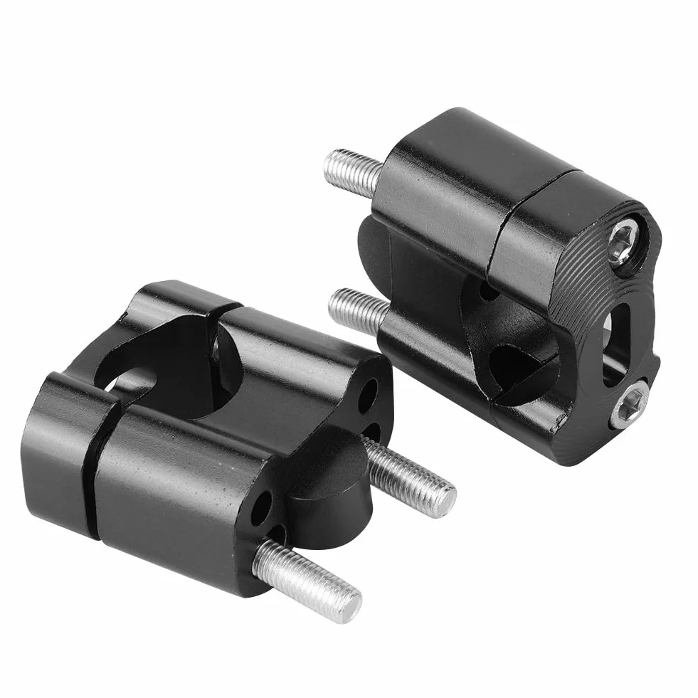 Zaciski do Mocowania na kierownicę Motocykla 22mm 28mm 1/8 Cala 7/8 Cala Adapter Podwyższający CNC Aluminium Czarny