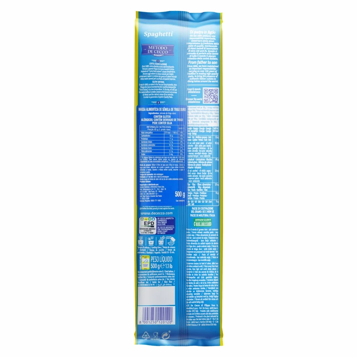 De cecco - N.12 spaghetti gr.500 (1000035744)