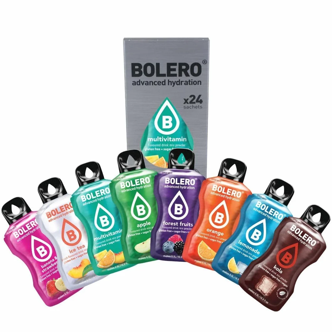 Bolero KIDS MIX 24x3g | Proszek do napojów bez cukru, słodzony stewią + witamina C | odpowiedni dla dzieci, sportowców i diabetyków | bezglutenowy i przyjazny dla wegan