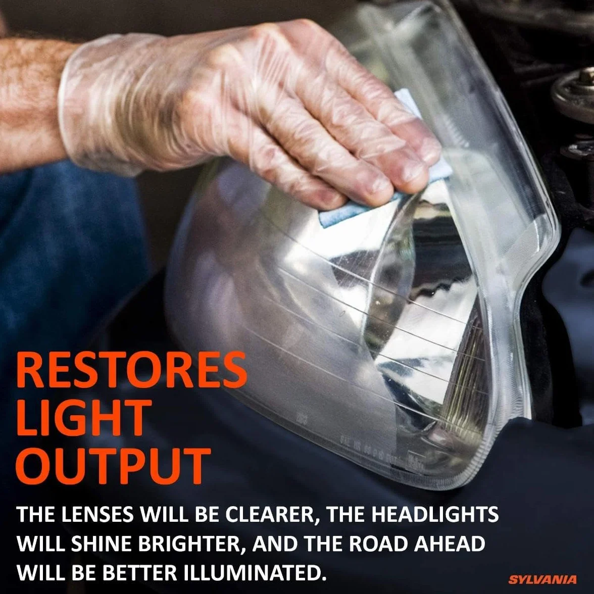 Sylvania Headlight Restoration Kit - 6 Pack - Restore Sun Damaged Headlights with Exclusive UV Block Clear Coat, Light Output and Beam Pattern Restored, Long Lasting Protection