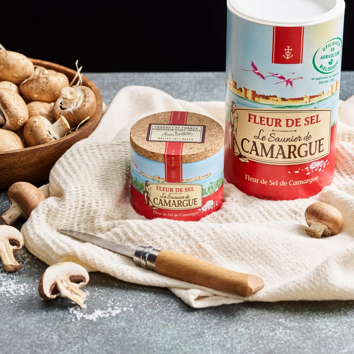 Le Saunier de Camargue Fleur De Sel w puszce 1 kg, sól morska z południowej Francji