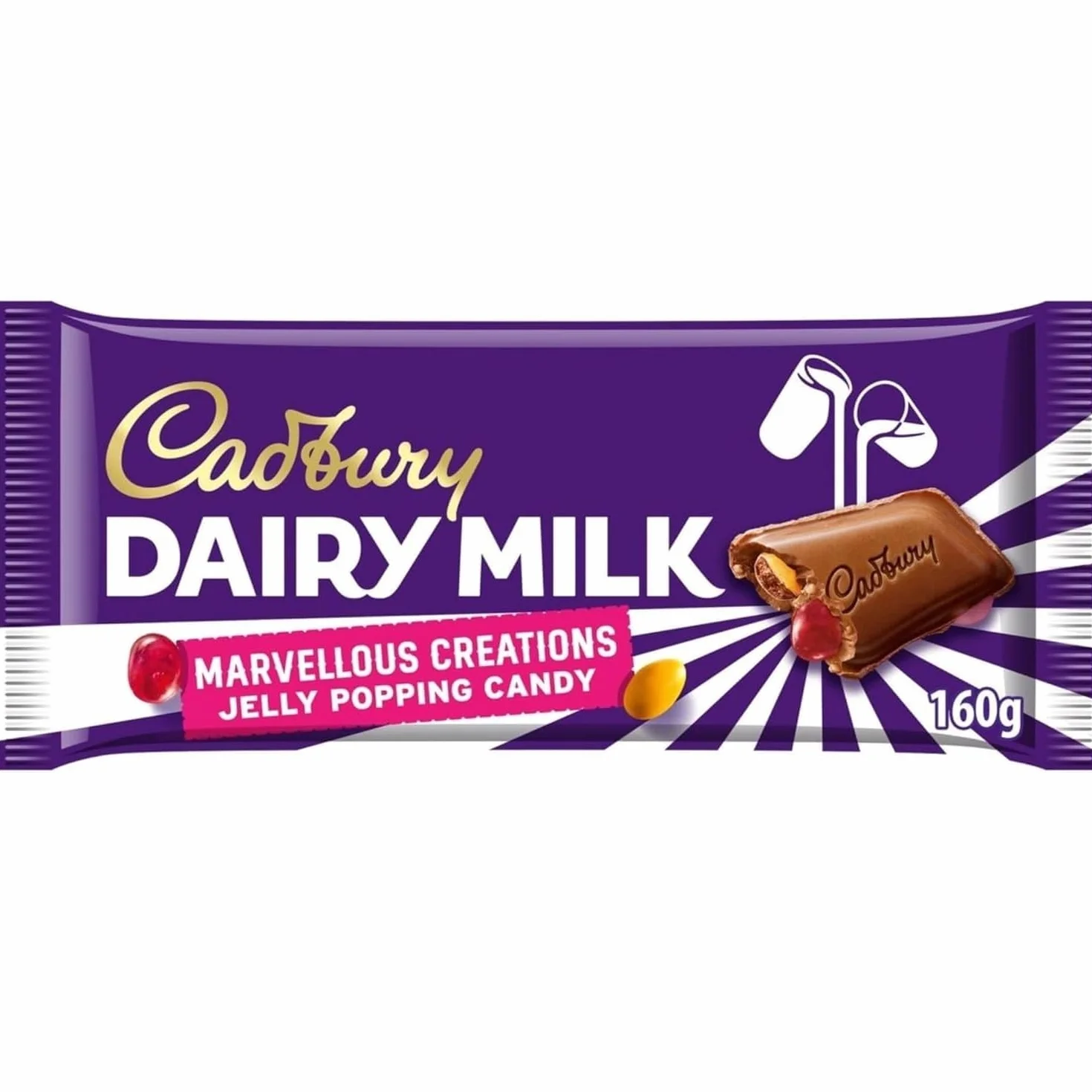 Cadbury Mleko Dairy Marvellos Creations Jelly Popping Candy Shells 200 g