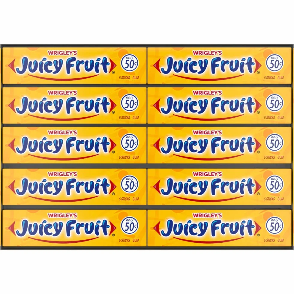 WRIGLEY'S Juicy Fruit Chewing Gum Bulk Pack, 40 Count