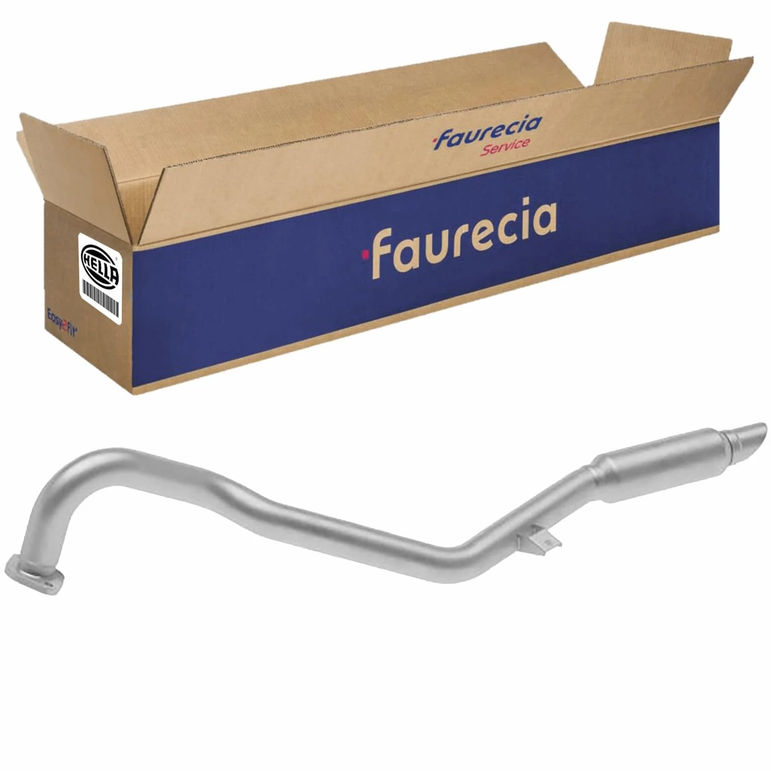 HELLA 8LD 366 030-301 Tłumik końcowy - Easy2Fit® Kit - z tyłu - dwuczęściowy - Komplet z elementami do montażu